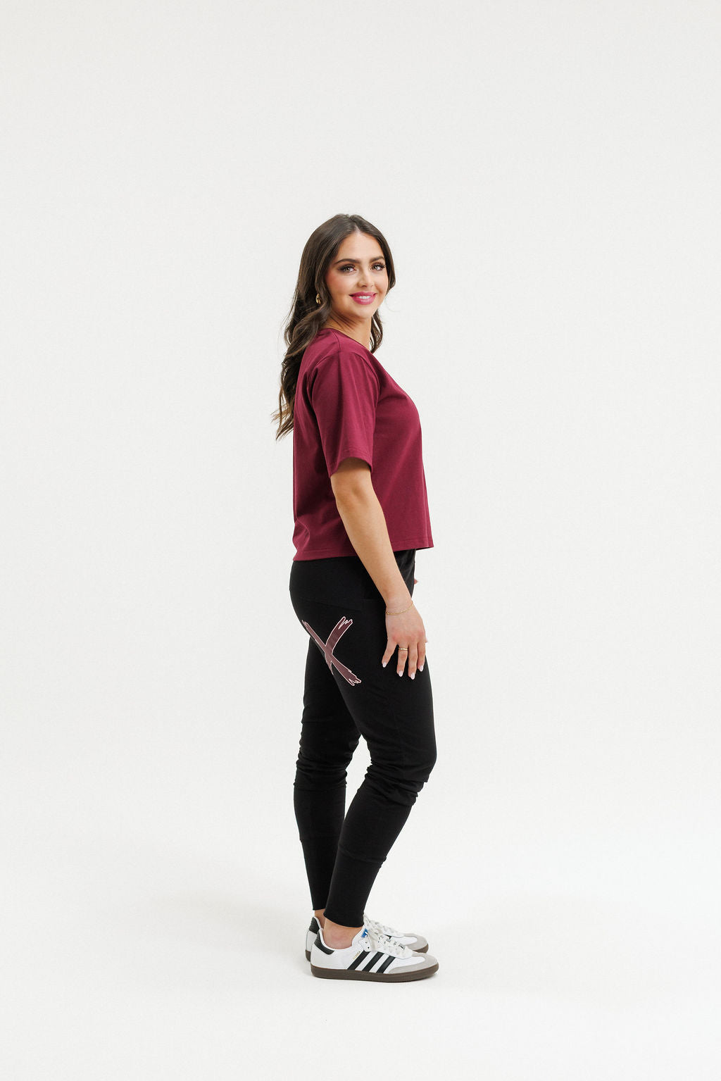 COMING SOON - Apartment Pants - Black with Merlot/Blush X