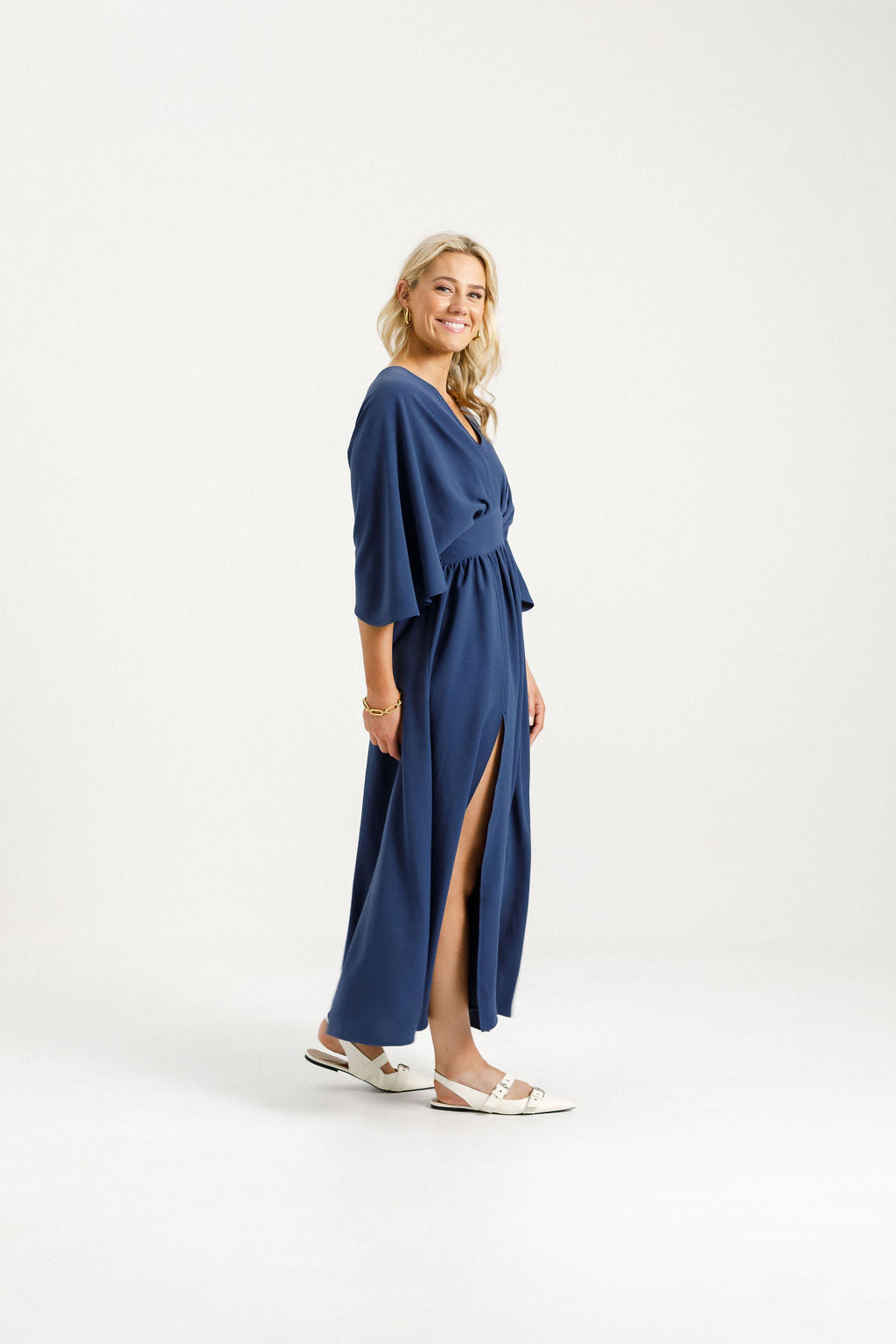 Sara Dress - Indigo Blue