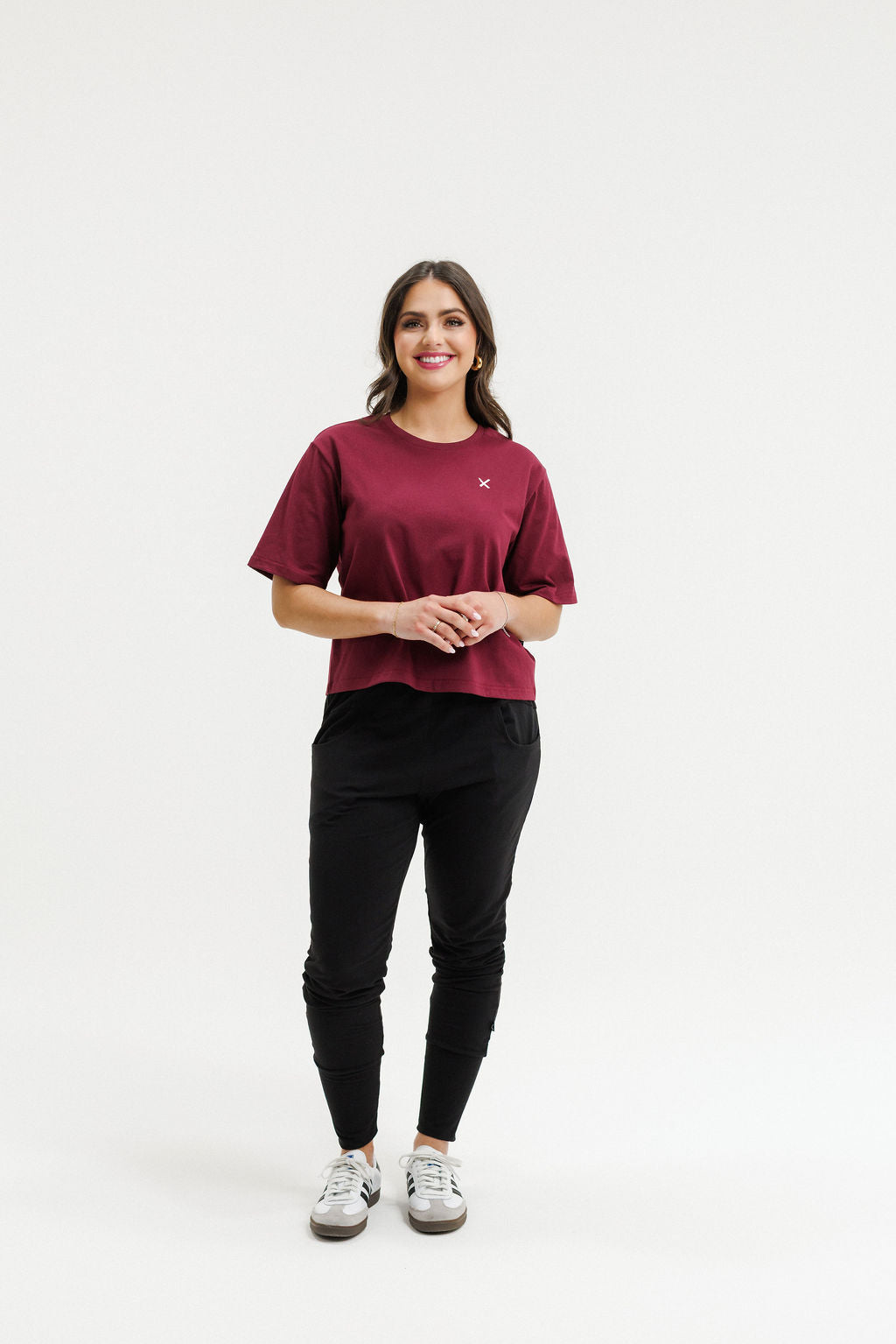 COMING SOON - Apartment Pants - Black with Merlot/Blush X