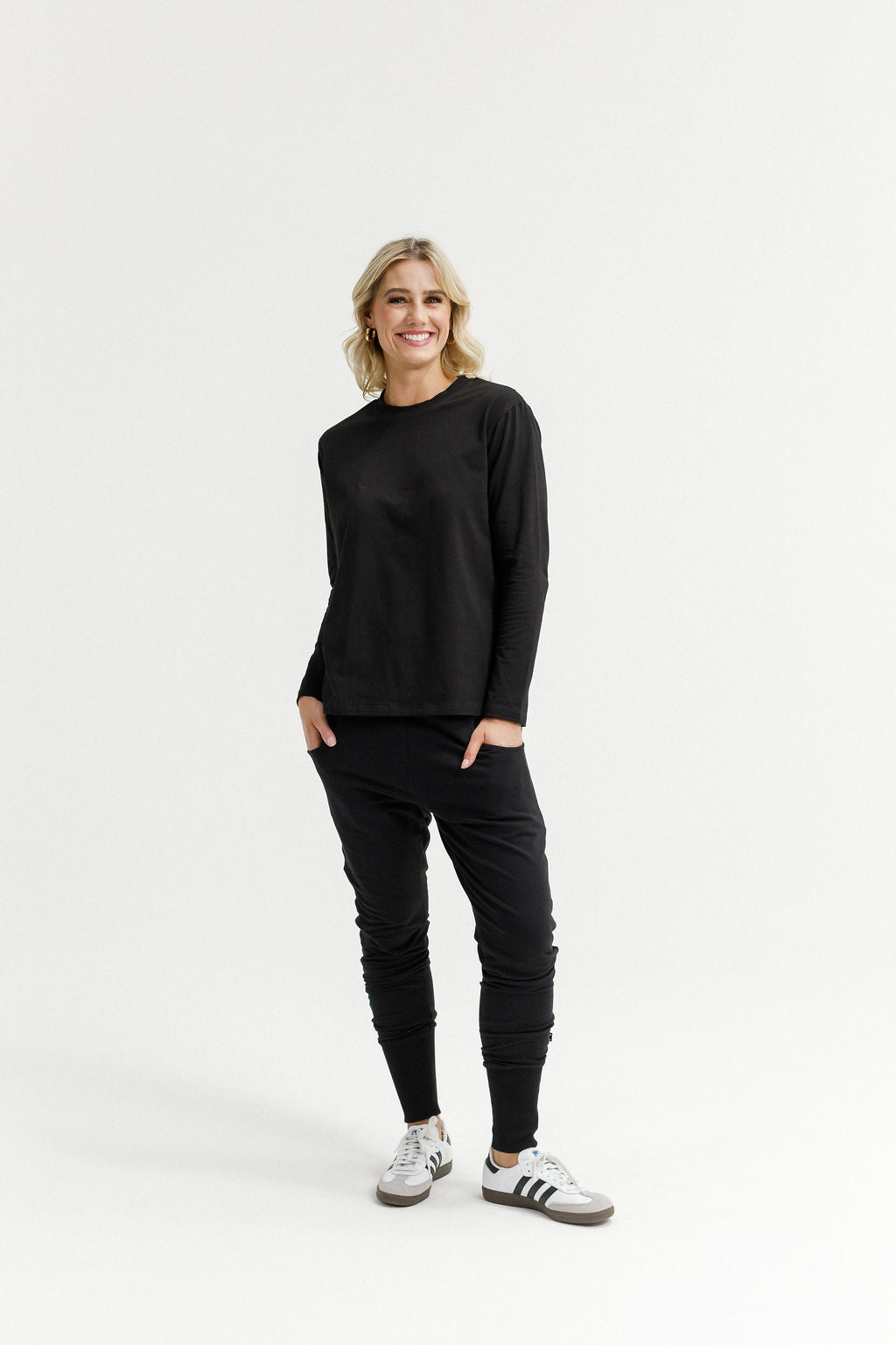 Apartment Pants - Alpine Weight - Black with Coral X
