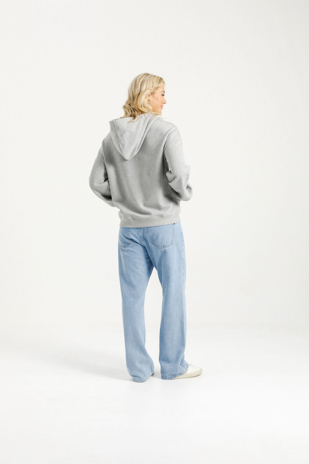 Elliot Hoodie - Alpine Weight - Grey Marle with Silver X