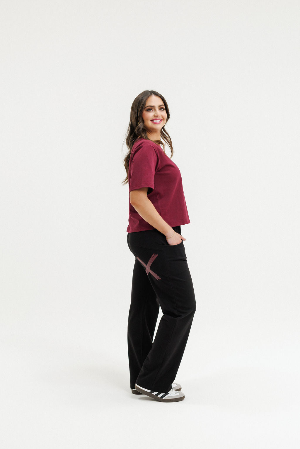 COMING SOON - Avenue Pants - Black with Merlot X
