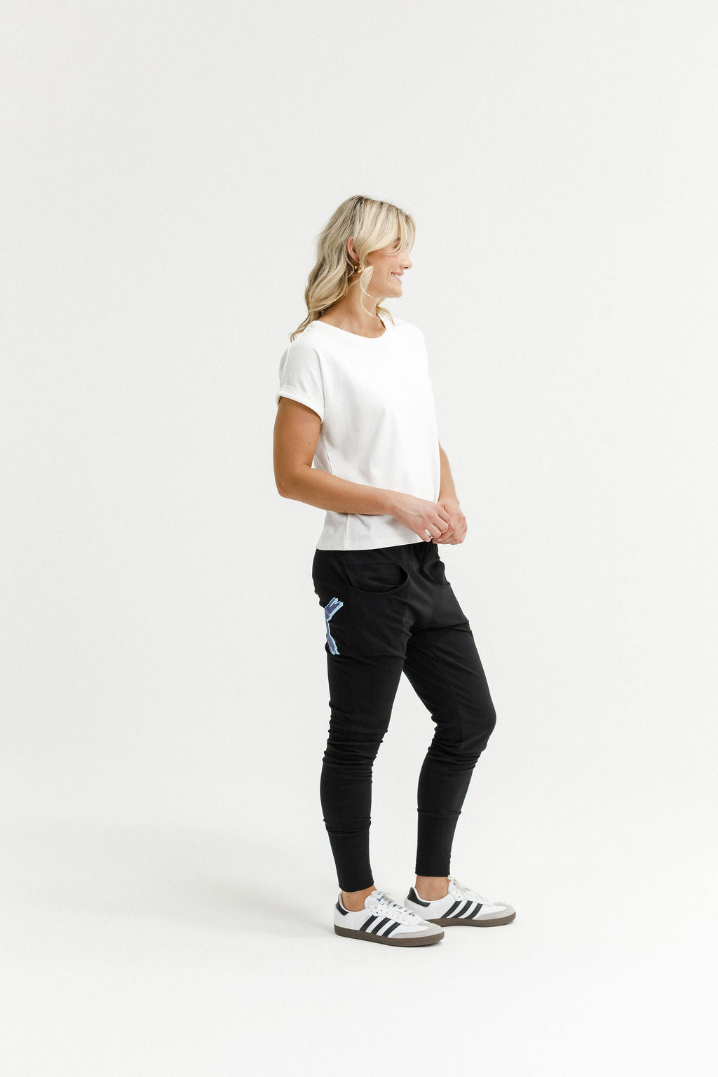 Coming Soon - Apartment Pants - Black with Marine Blue Shadow X