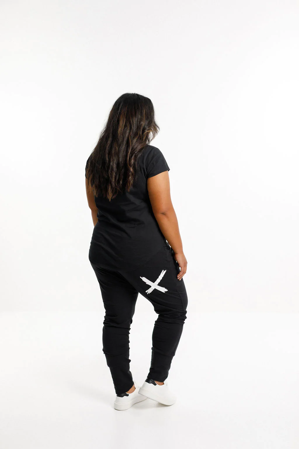 Apartment Pants - Black with White X Print