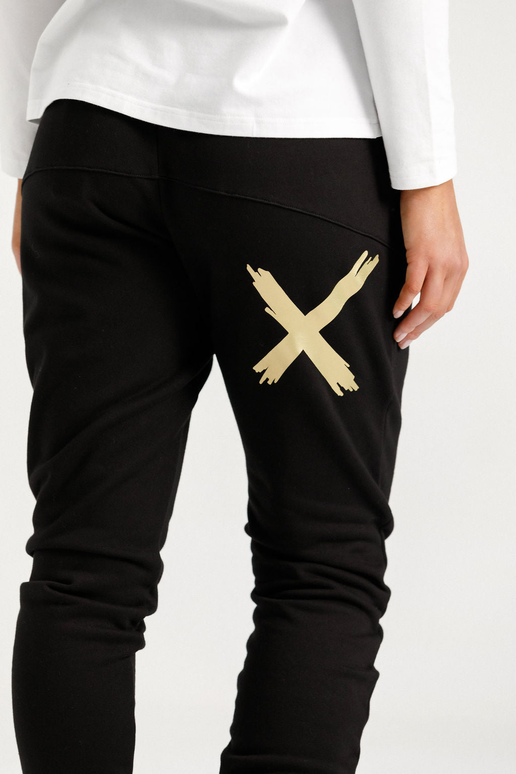 Apartment Pants - Alpine Weight - Black with Gold X