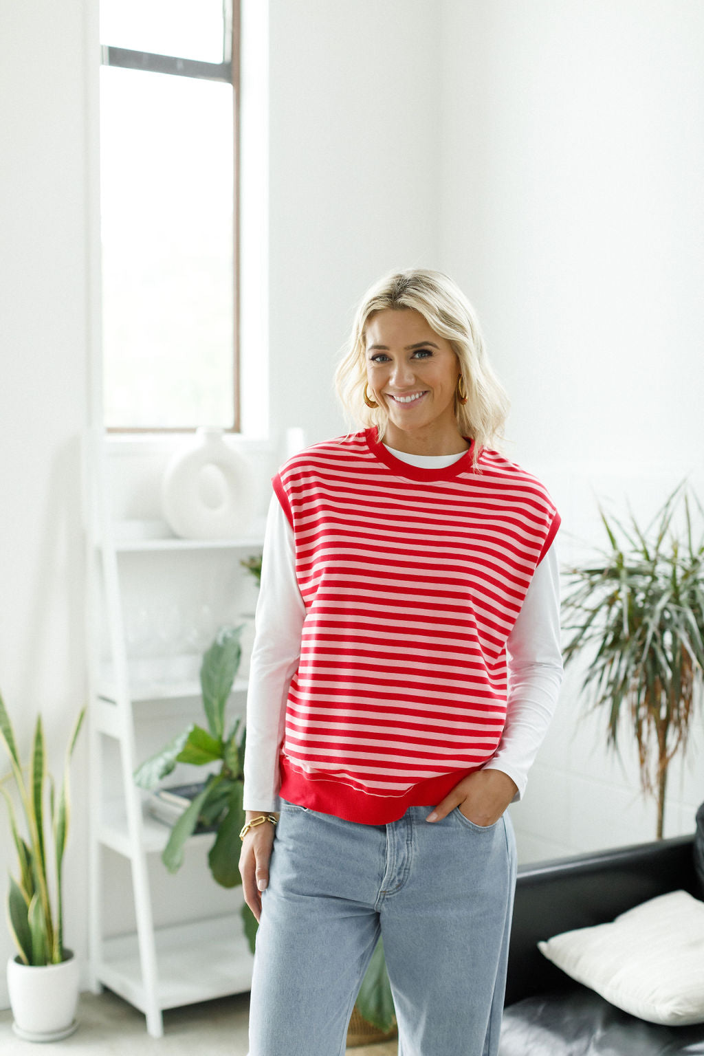 Sailor Tee - Berry Stripe