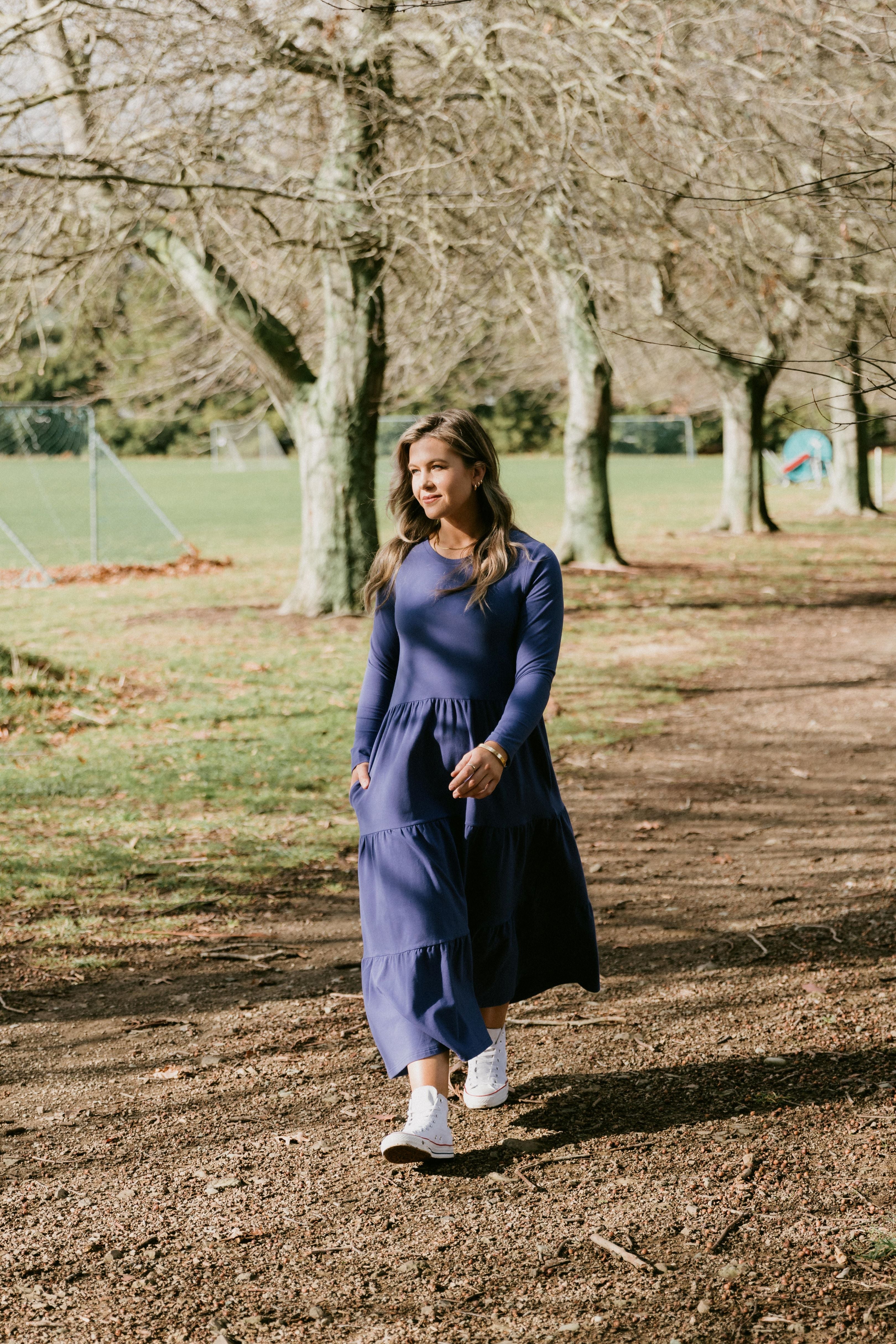 Coming Soon - Long Sleeve Kendall Dress - Hyacinth
