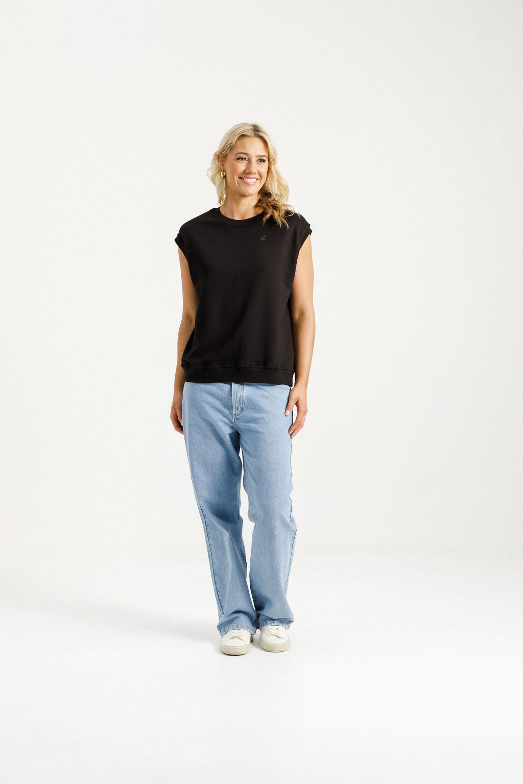 Sailor Tee - Alpine Weight - Black with Black X