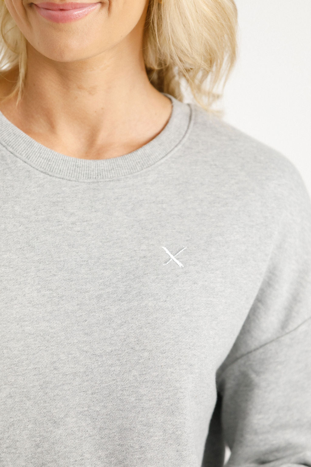 Hugo Crew - Alpine Weight - Grey Marle with Silver X