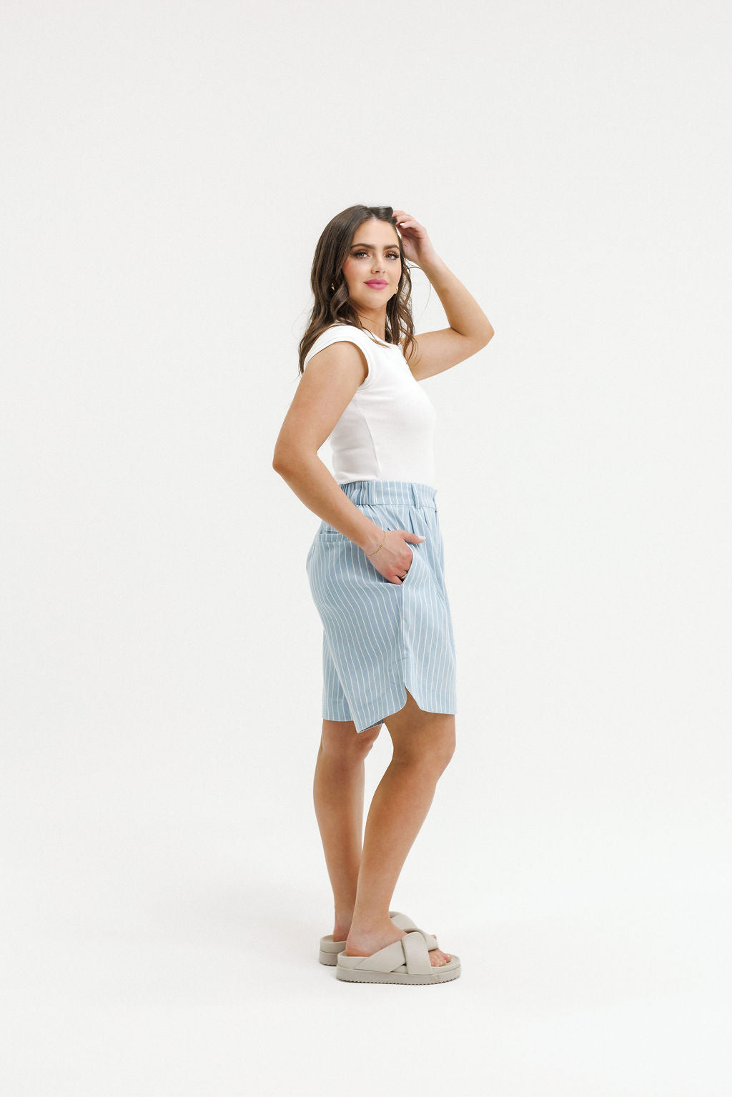 COMING SOON - Finn Shorts - Hydrangea Stripes
