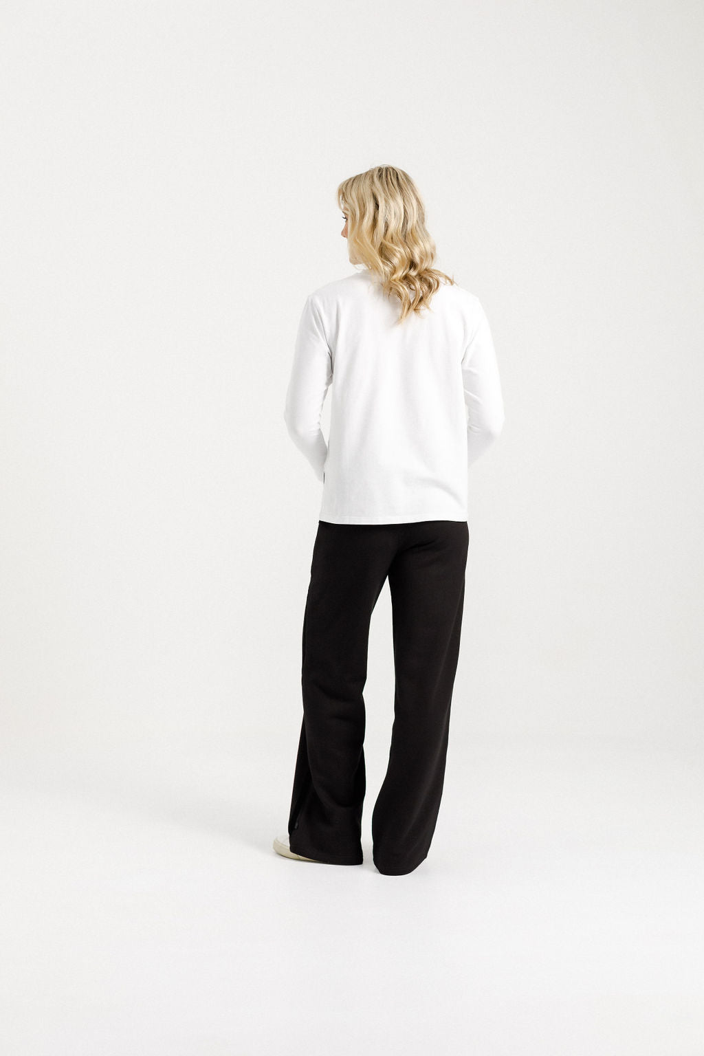 Palazzo Pants - Alpine Weight - Black with Black Velvet Ribbon
