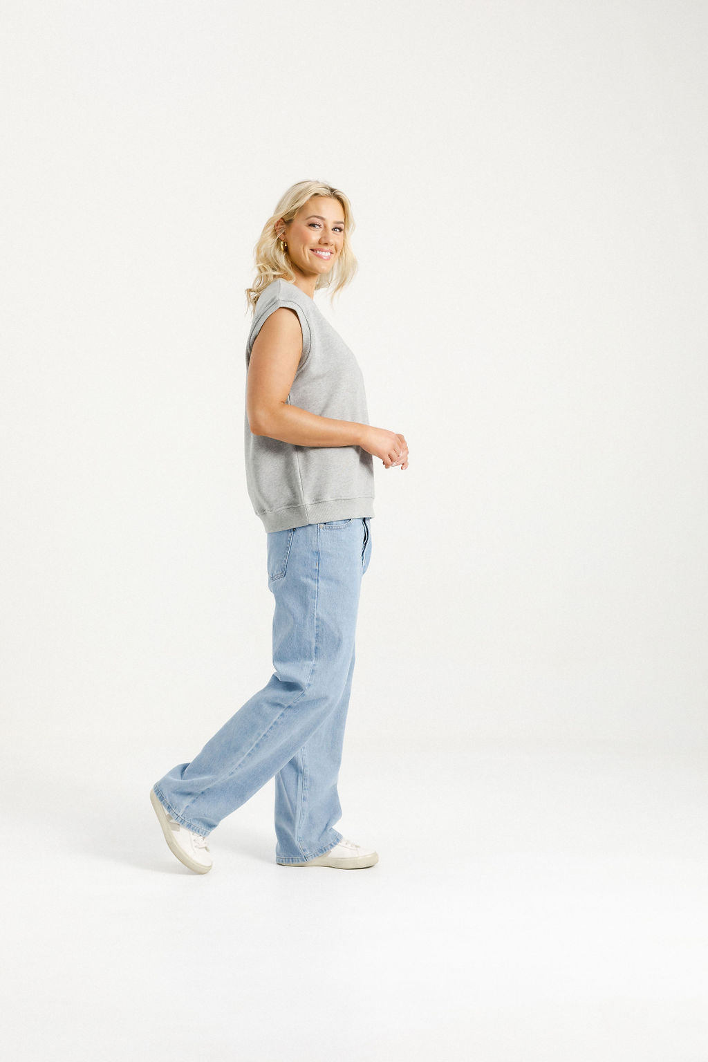 Sailor Tee - Alpine Weight - Grey Marle with Silver X