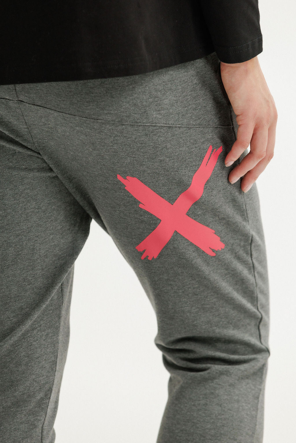 Apartment Pants - Winter Weight - Charcoal with Coral X