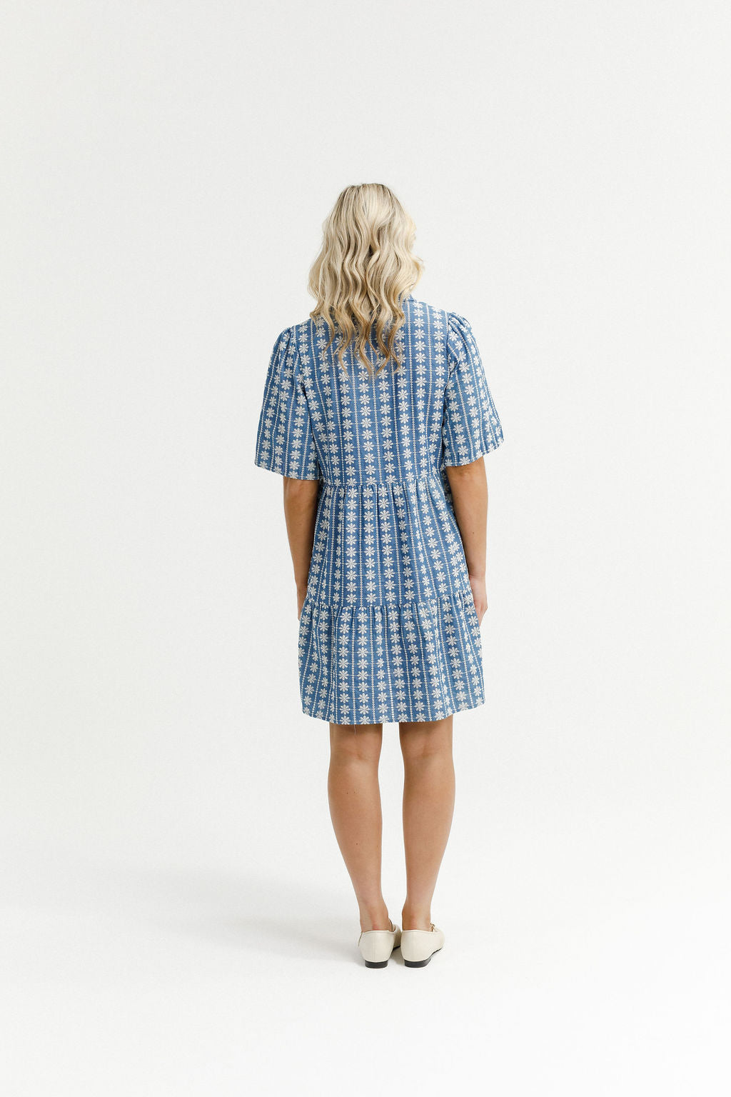 Coming Soon - Khloe Mini Dress - Blue Daisy