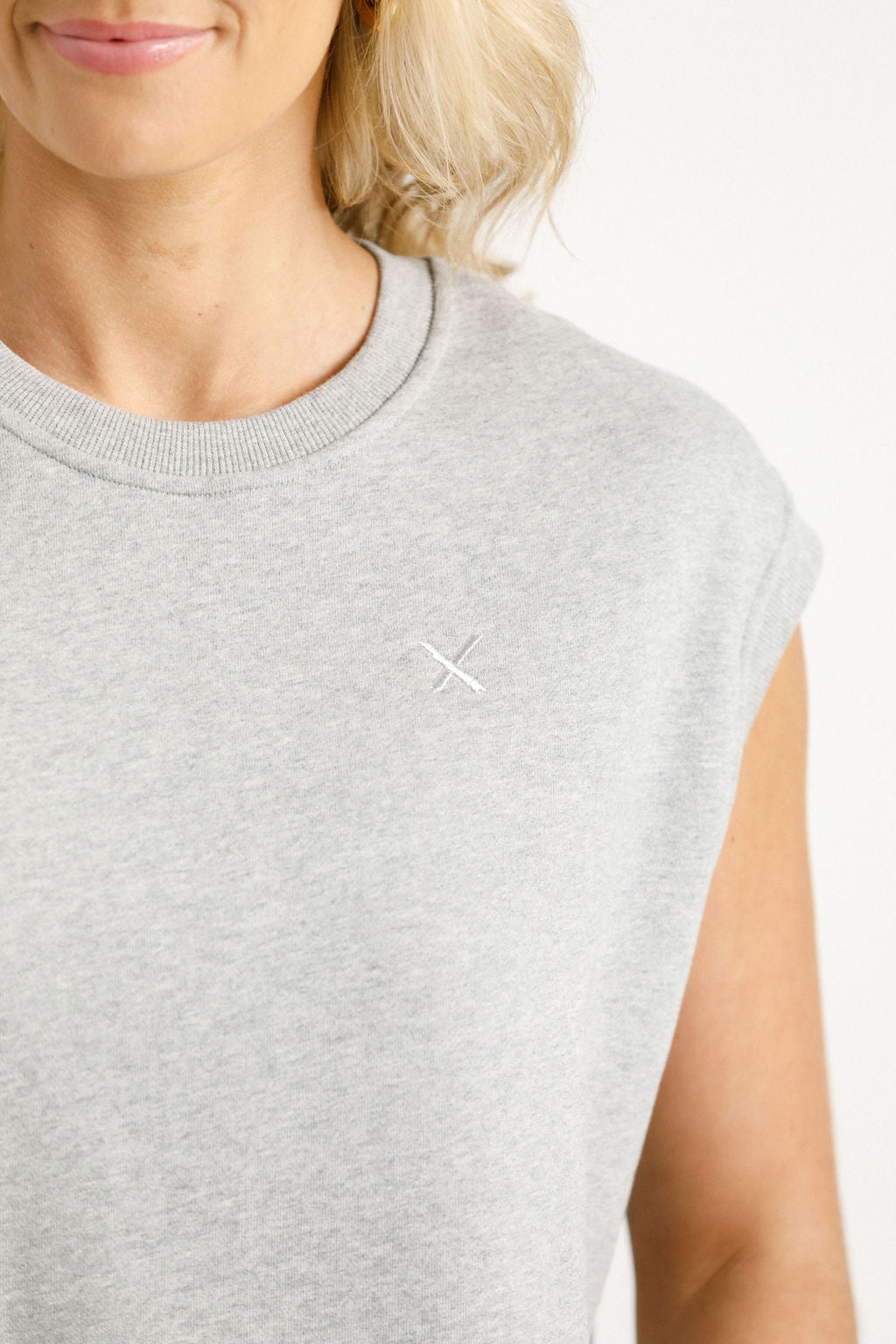Sailor Tee - Alpine Weight - Grey Marle with Silver X