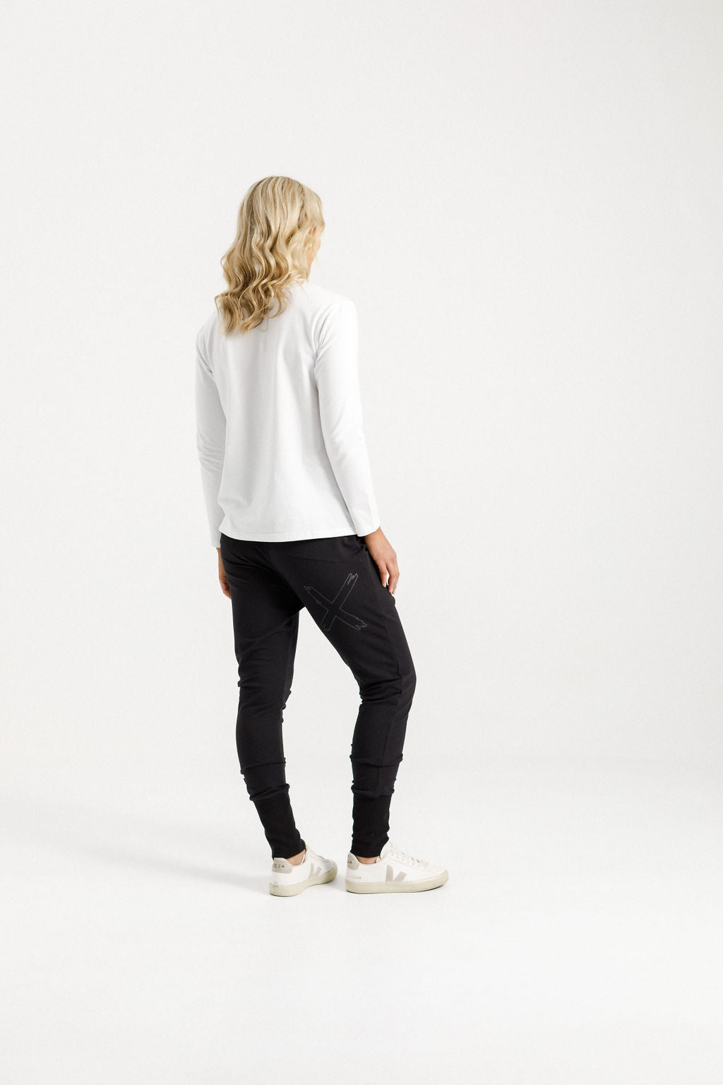 Apartment Pants - Winter Weight - Black with Black X Outline