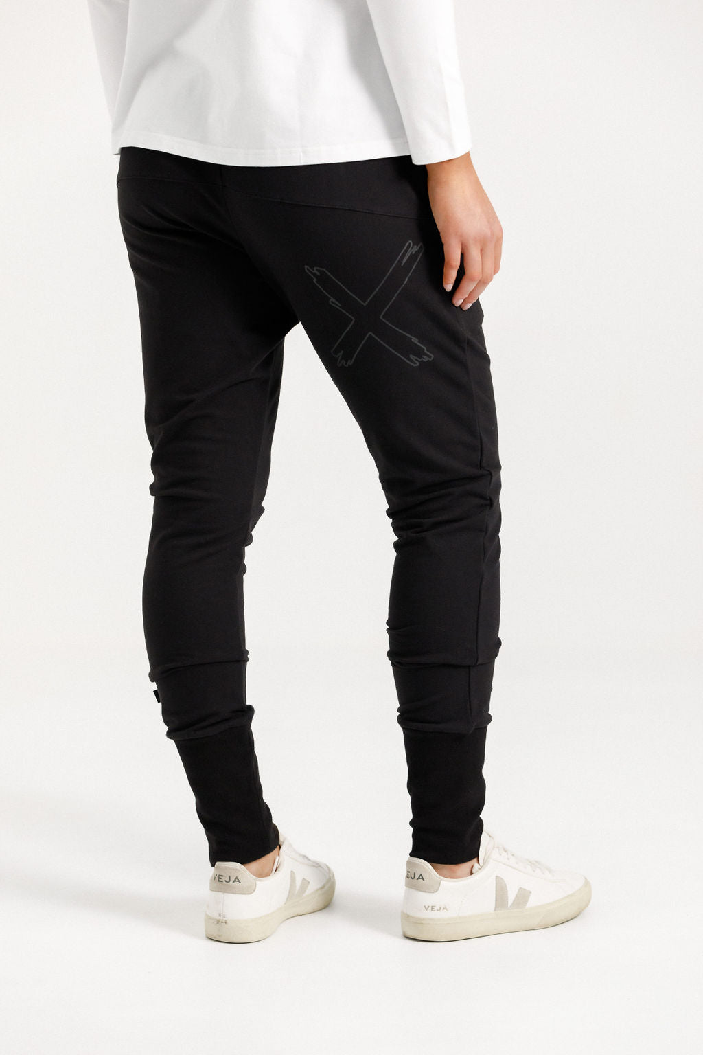 Apartment Pants - Winter Weight - Black with Black X Outline