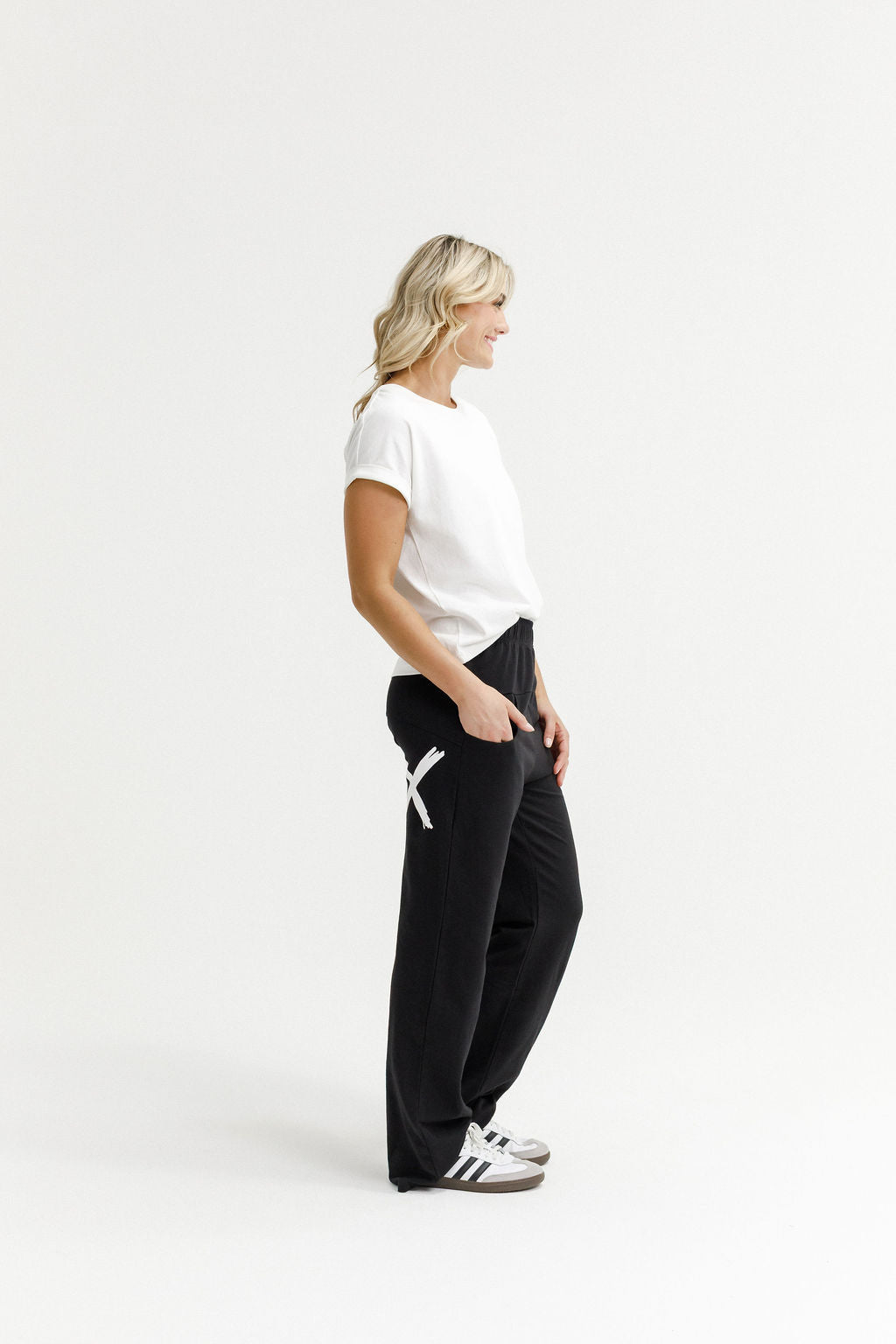 Avenue Pants - Winter Weight - Black with White X