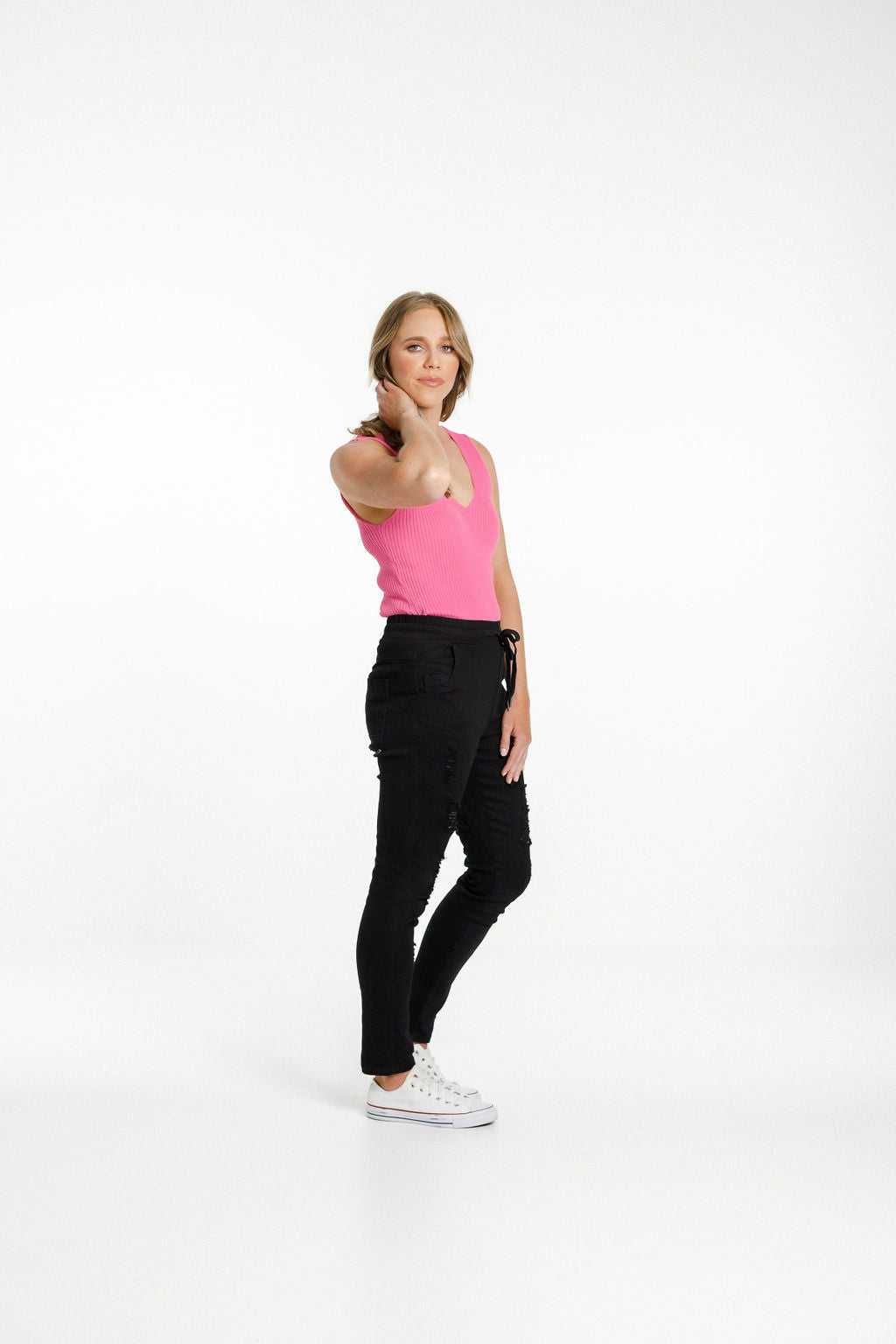 Staple Knitted Singlet - Lollipop Pink