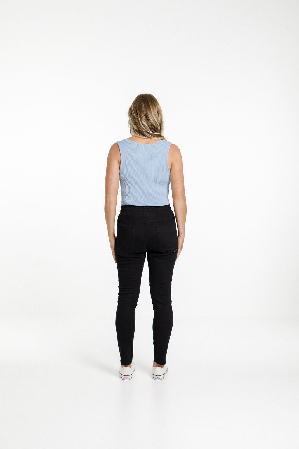 Staple Knitted Singlet - Sky Blue