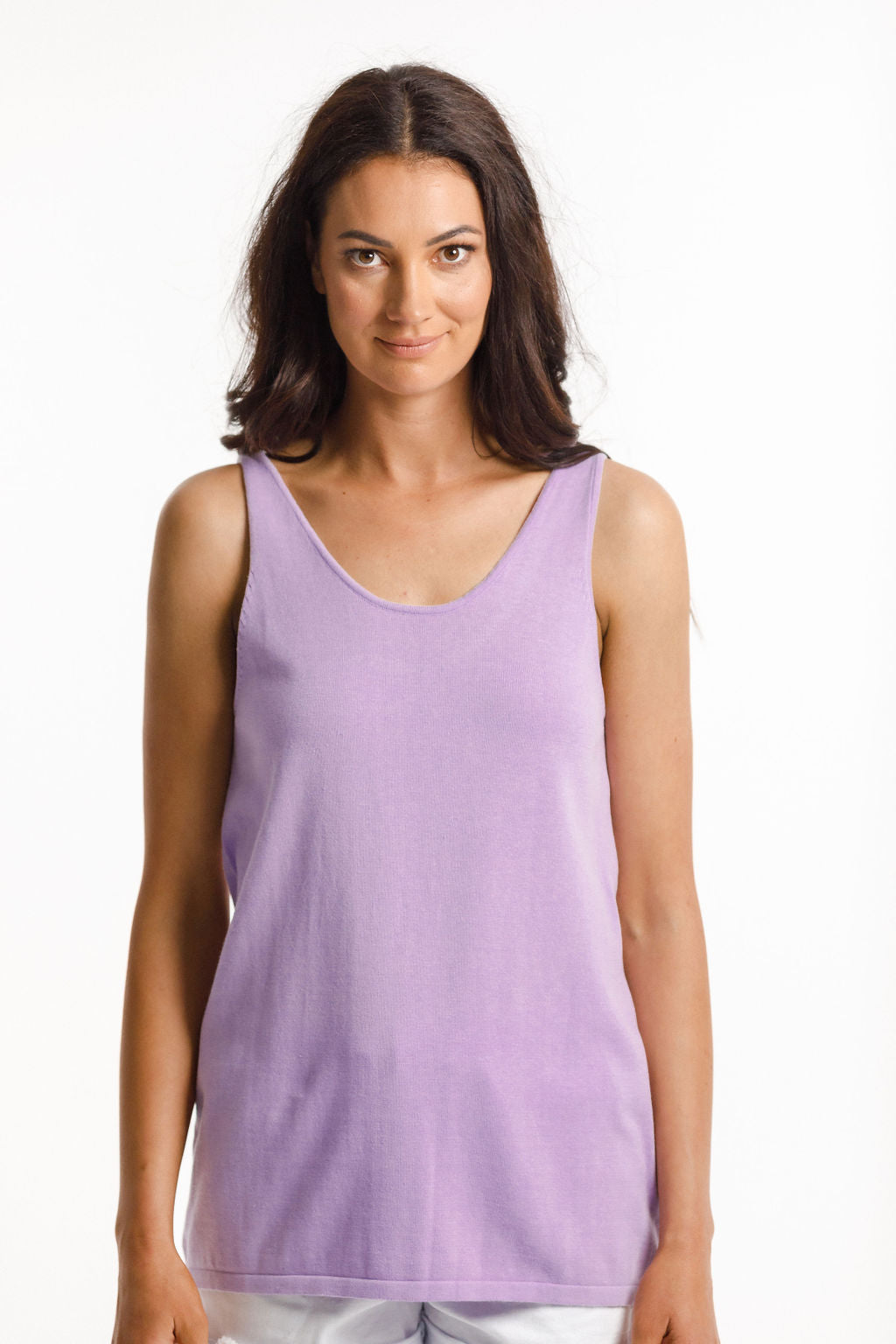Heather Singlet Knitted - Violet