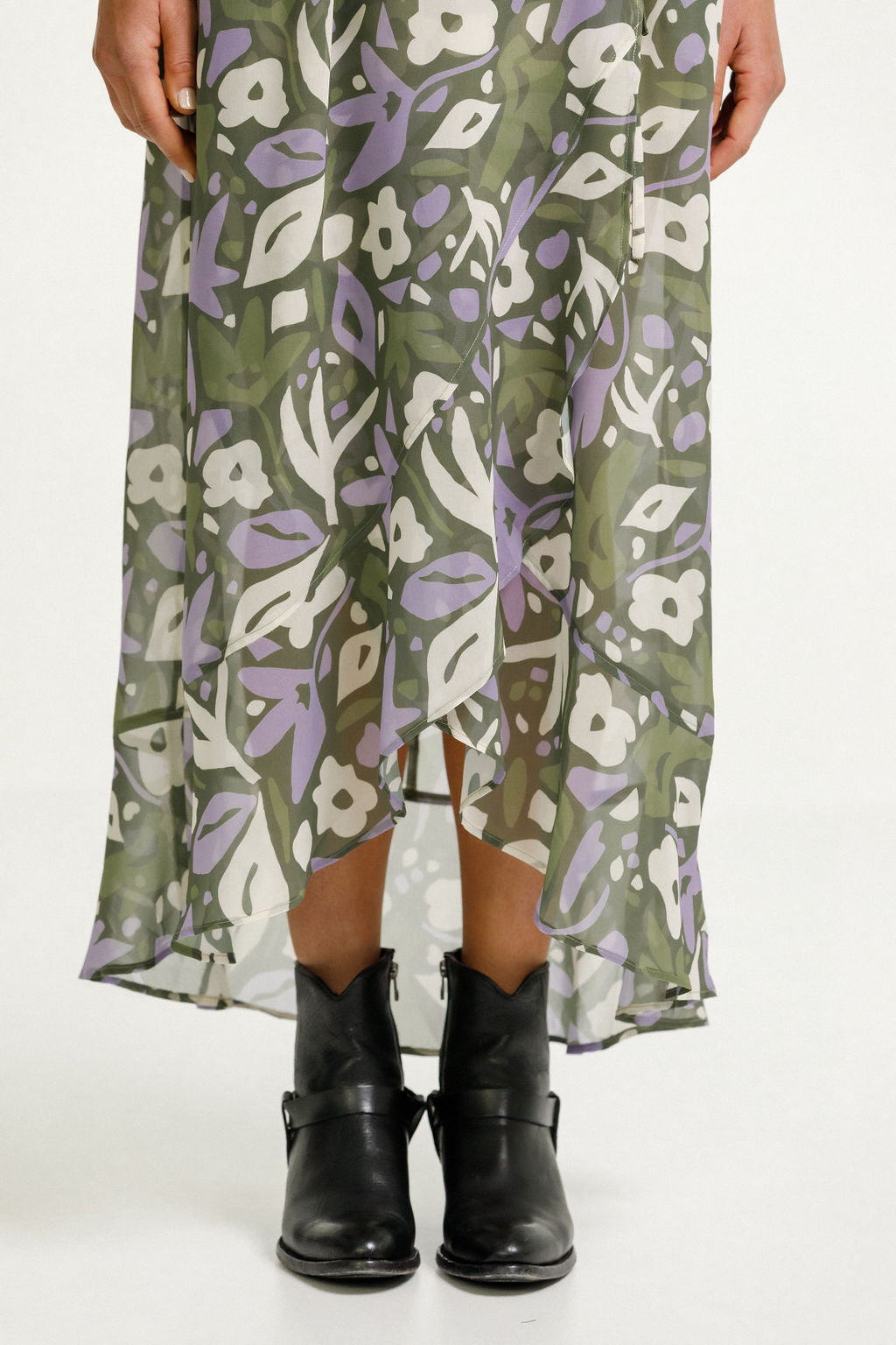 Courtney Dress - Meta Floral with Latte Slip