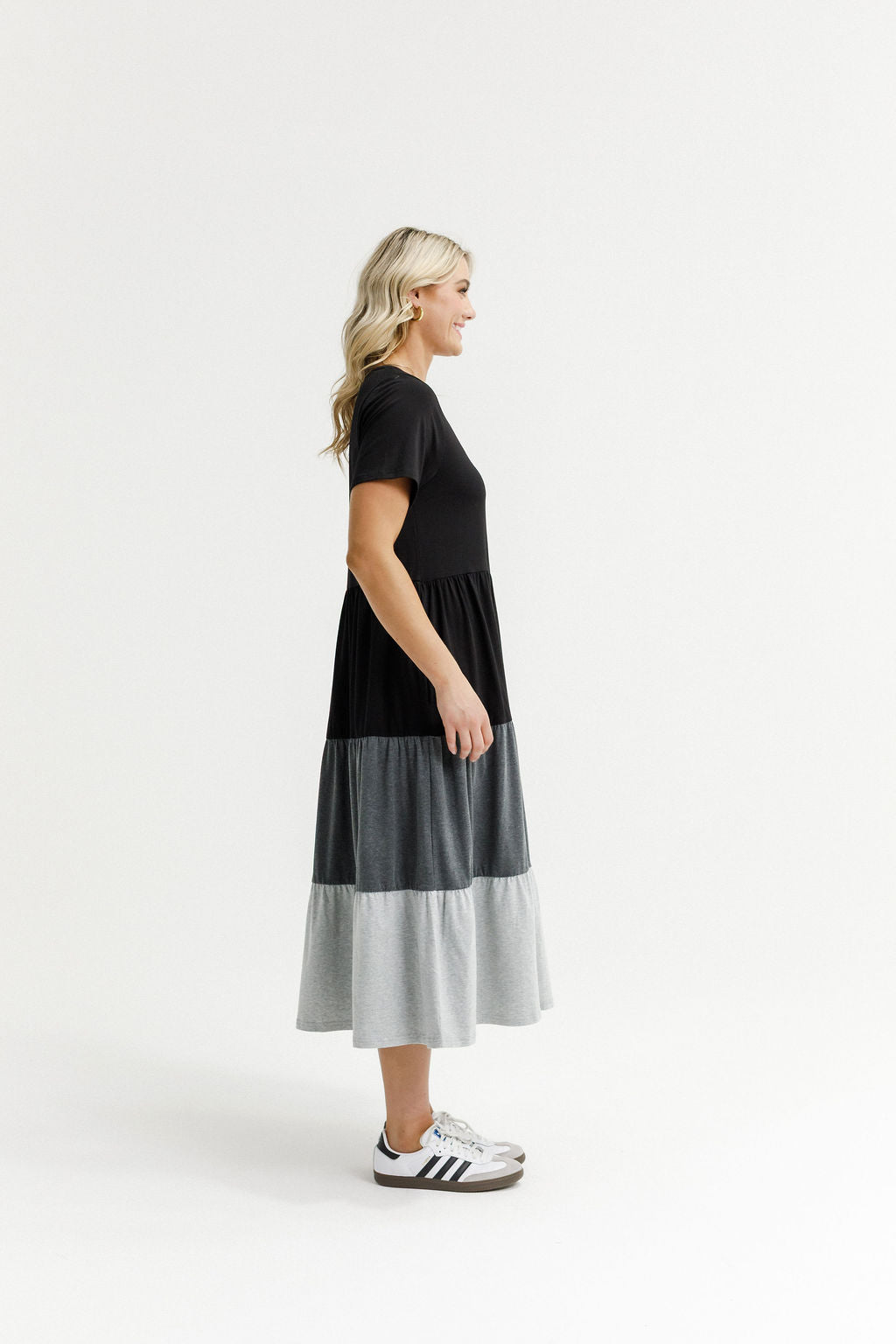 Kendall Dress - Black/Charcoal/Grey