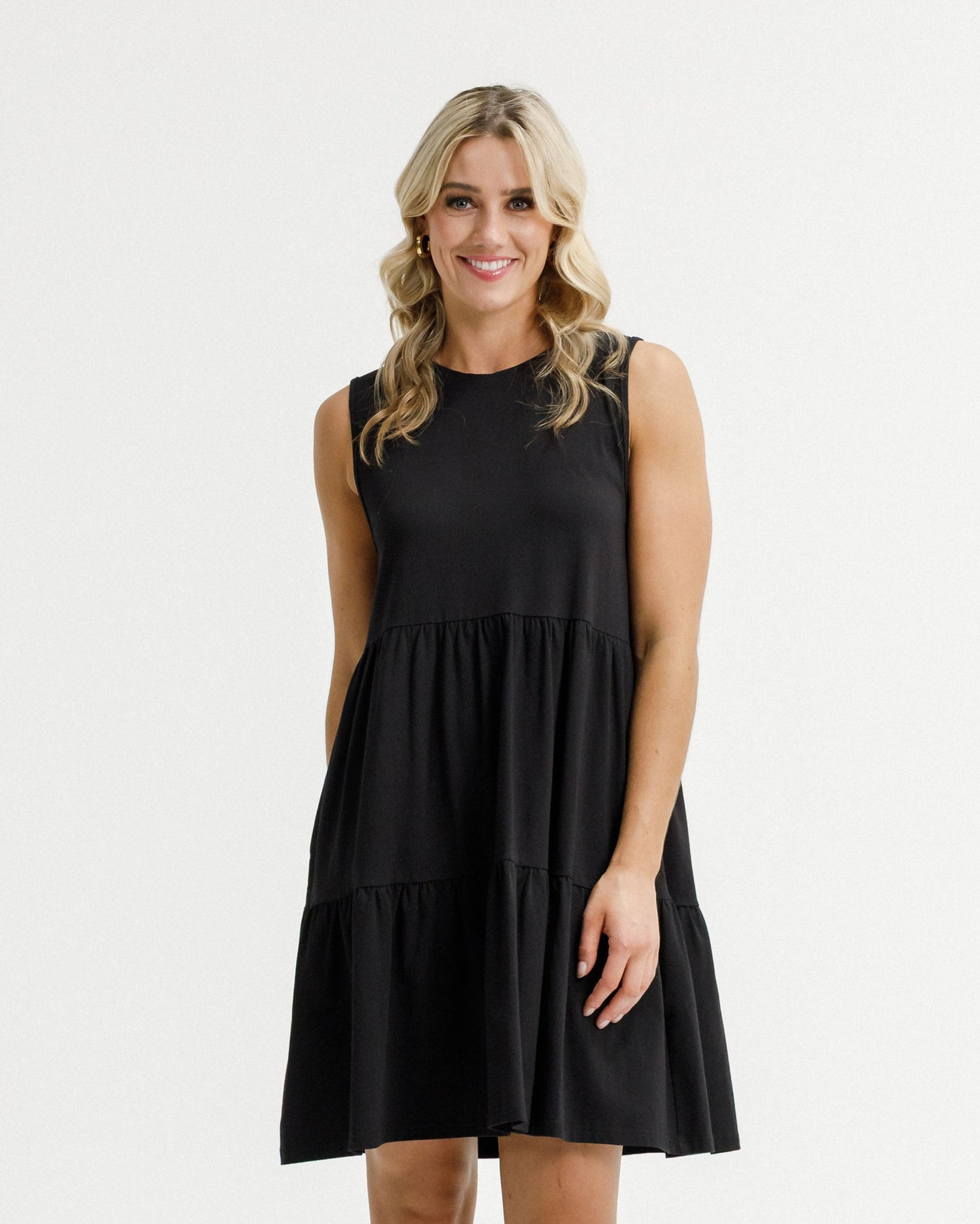 Kylie Singlet Dress - Black
