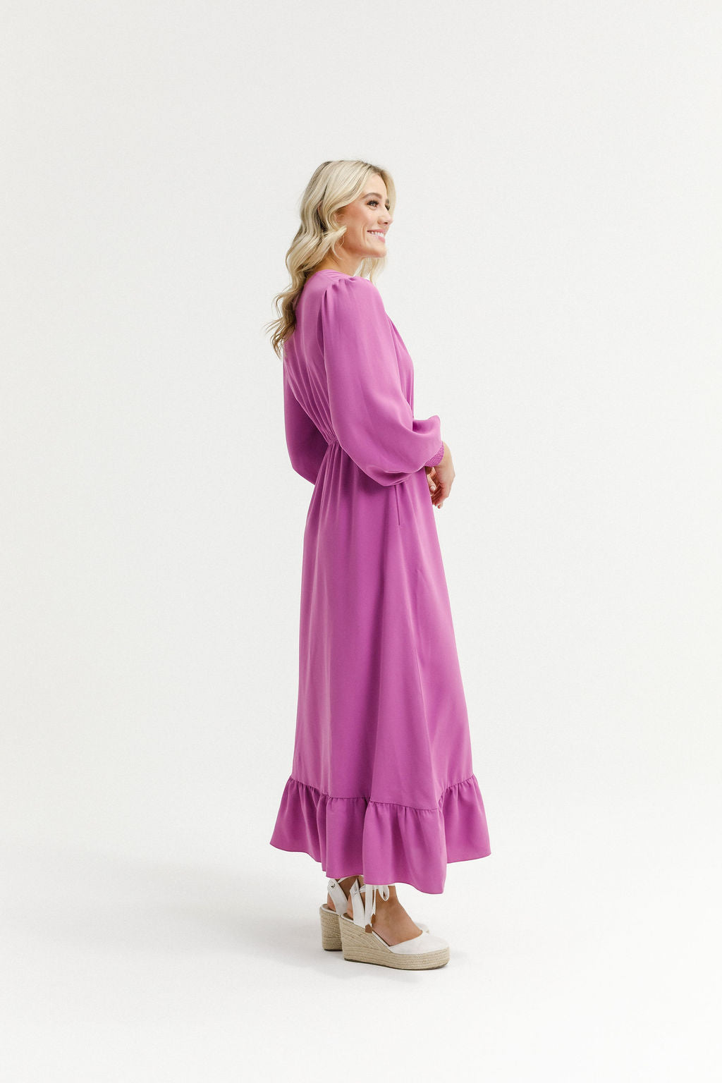 Long Sleeve Greta Dress - Orchid