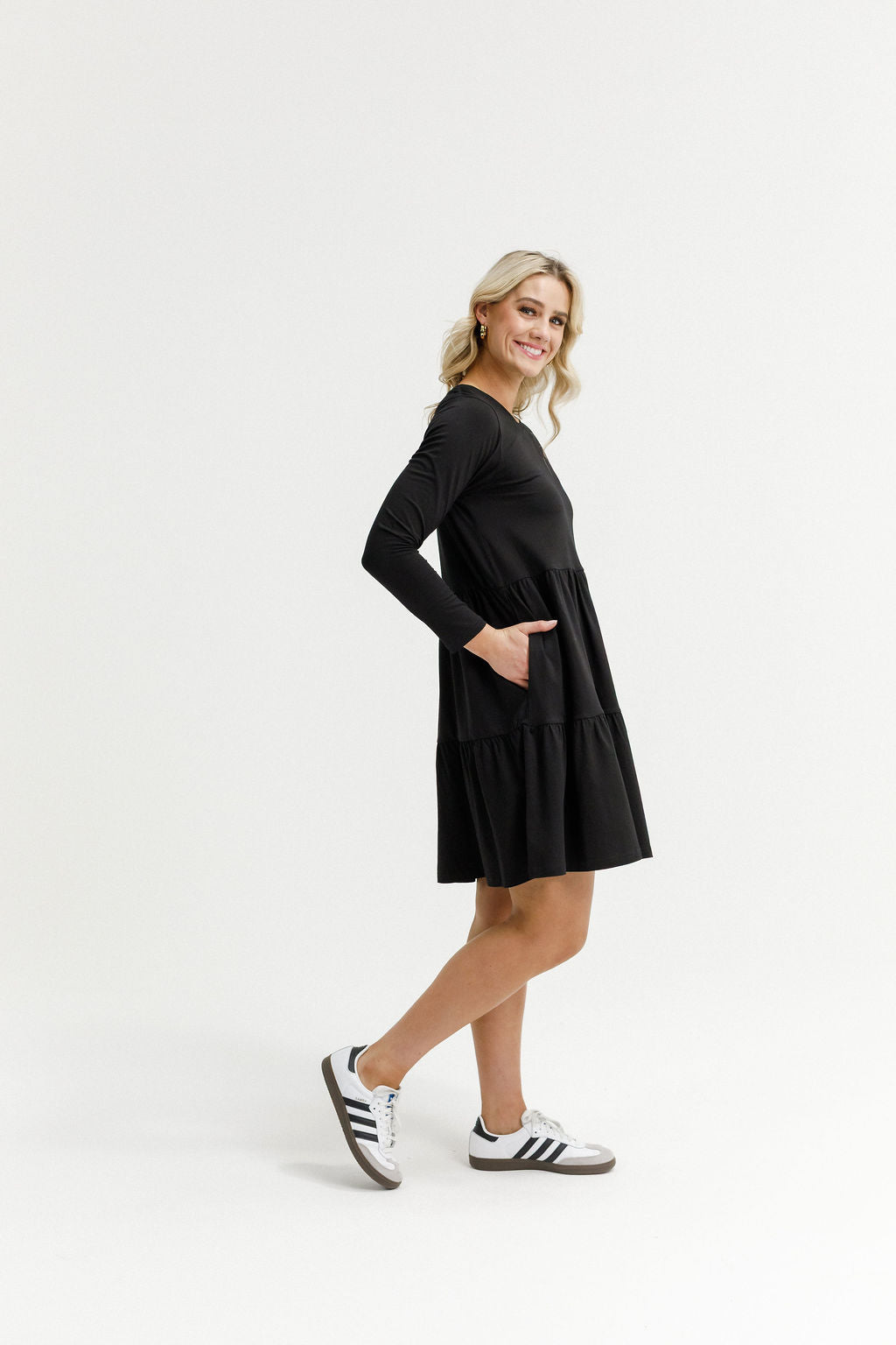 Long Sleeve Kylie Dress - Black