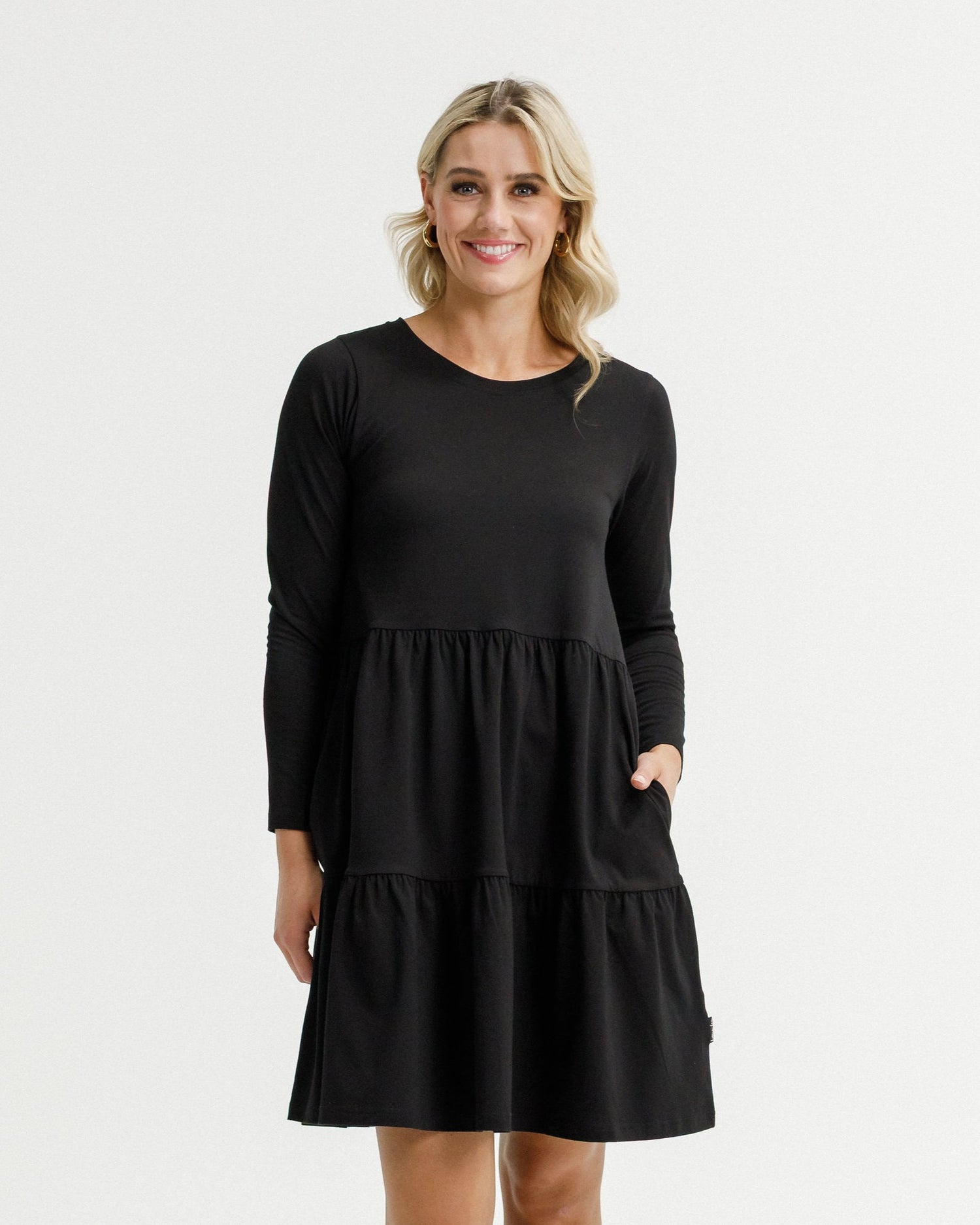 Long Sleeve Kylie Dress - Black