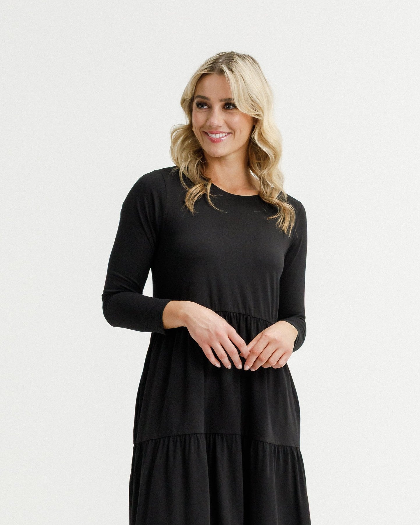 Long Sleeve Kendall Dress - Black