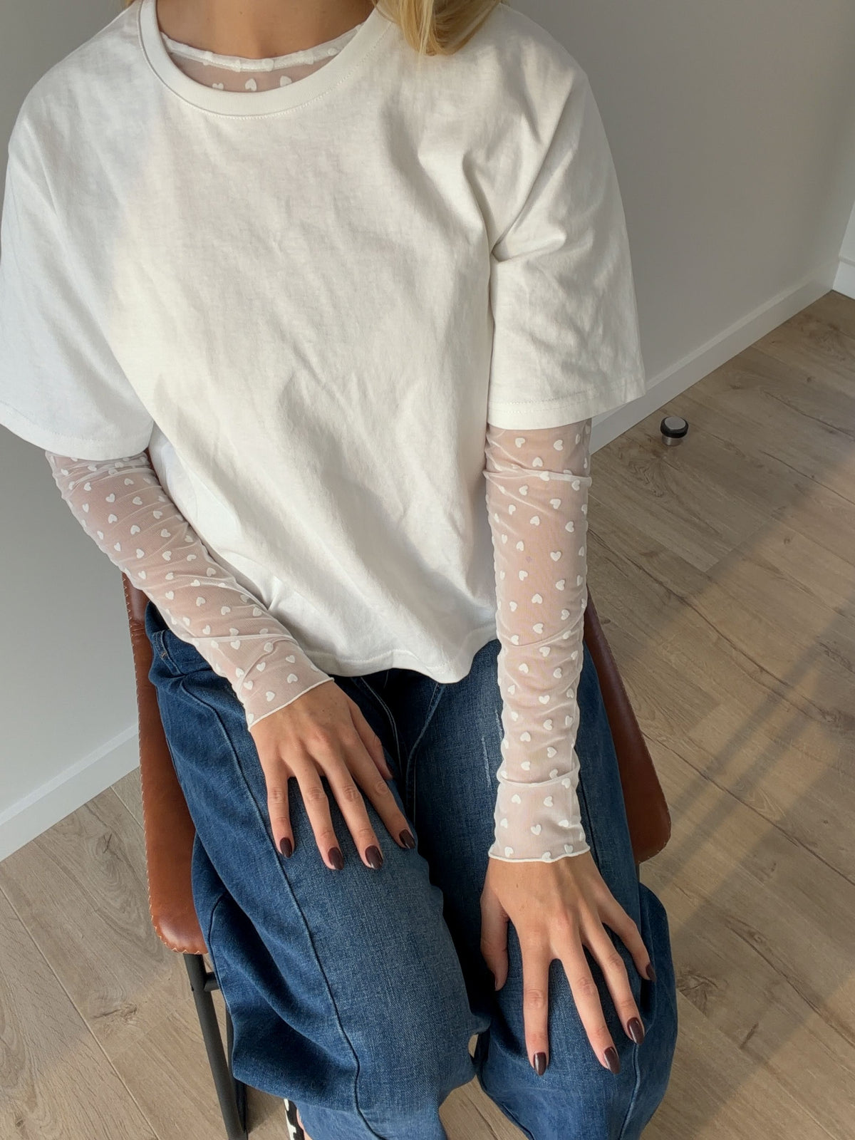 Base Tee - Cream Sweetheart