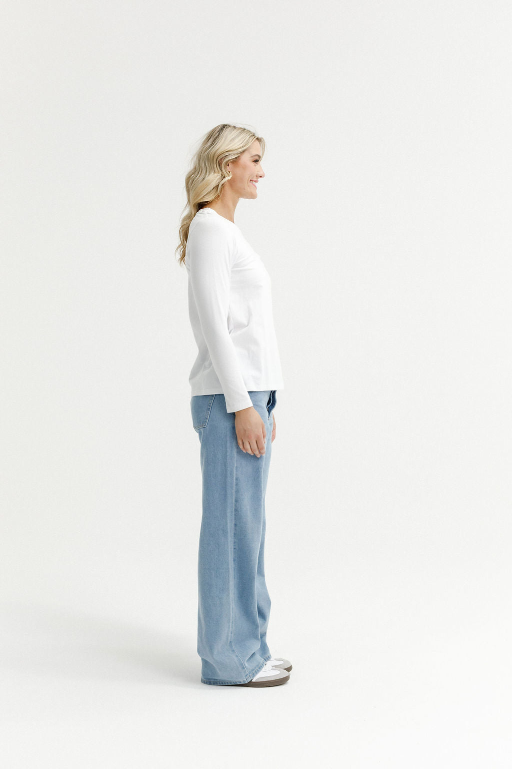 Long Sleeve Taylor Tee - White