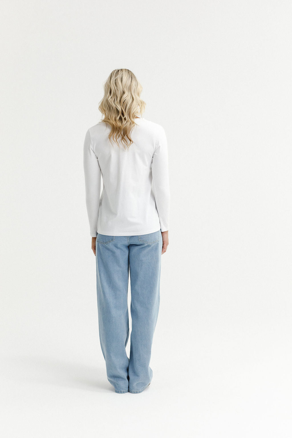 Long Sleeve Taylor Tee - White
