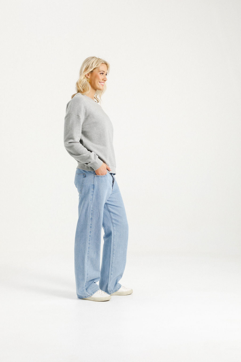 Hugo Crew - Alpine Weight - Grey Marle with Silver X