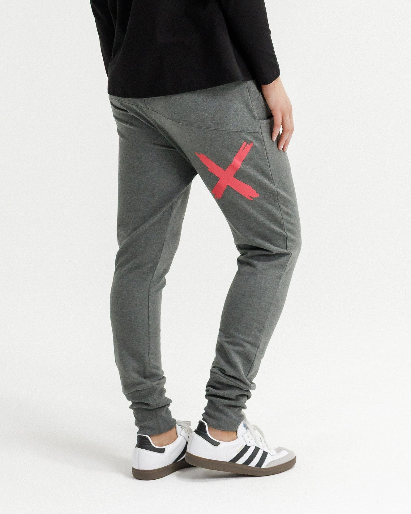 Apartment Pants - Winter Weight - Charcoal with Coral X