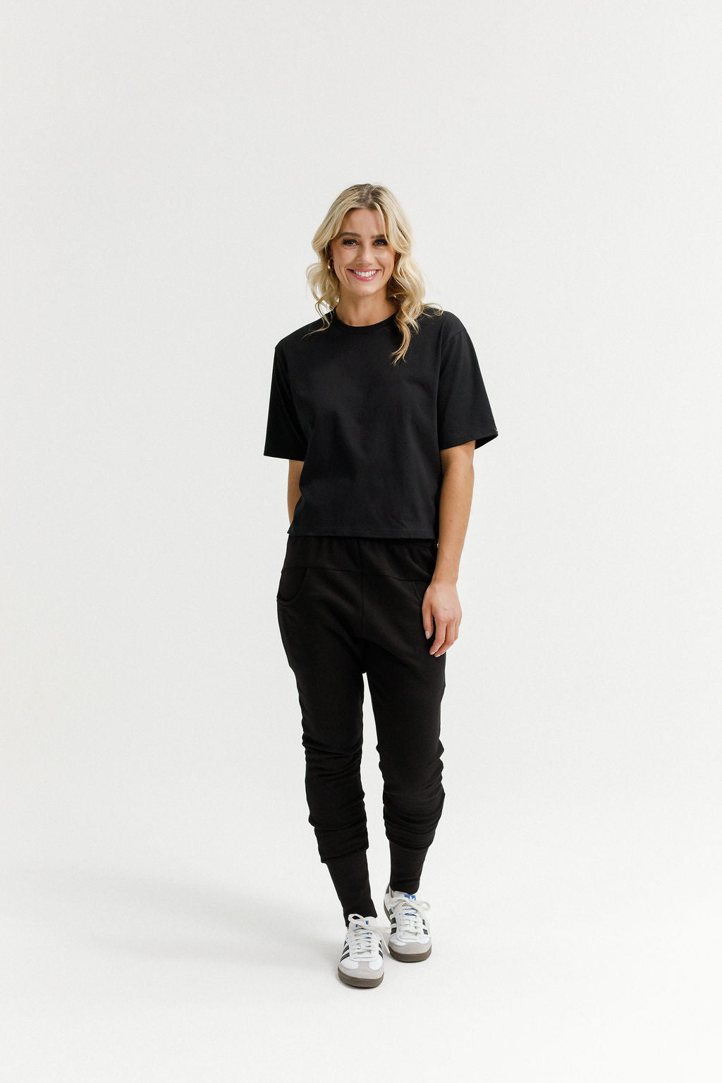 Apartment Pants - Winter Weight - Black with Graphite Daisy X