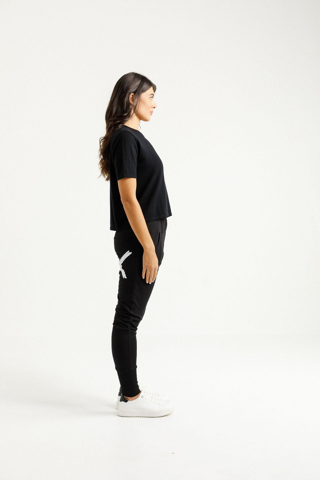 Coming Soon - Apartment Pants Winter - Black with Lilac Damask X