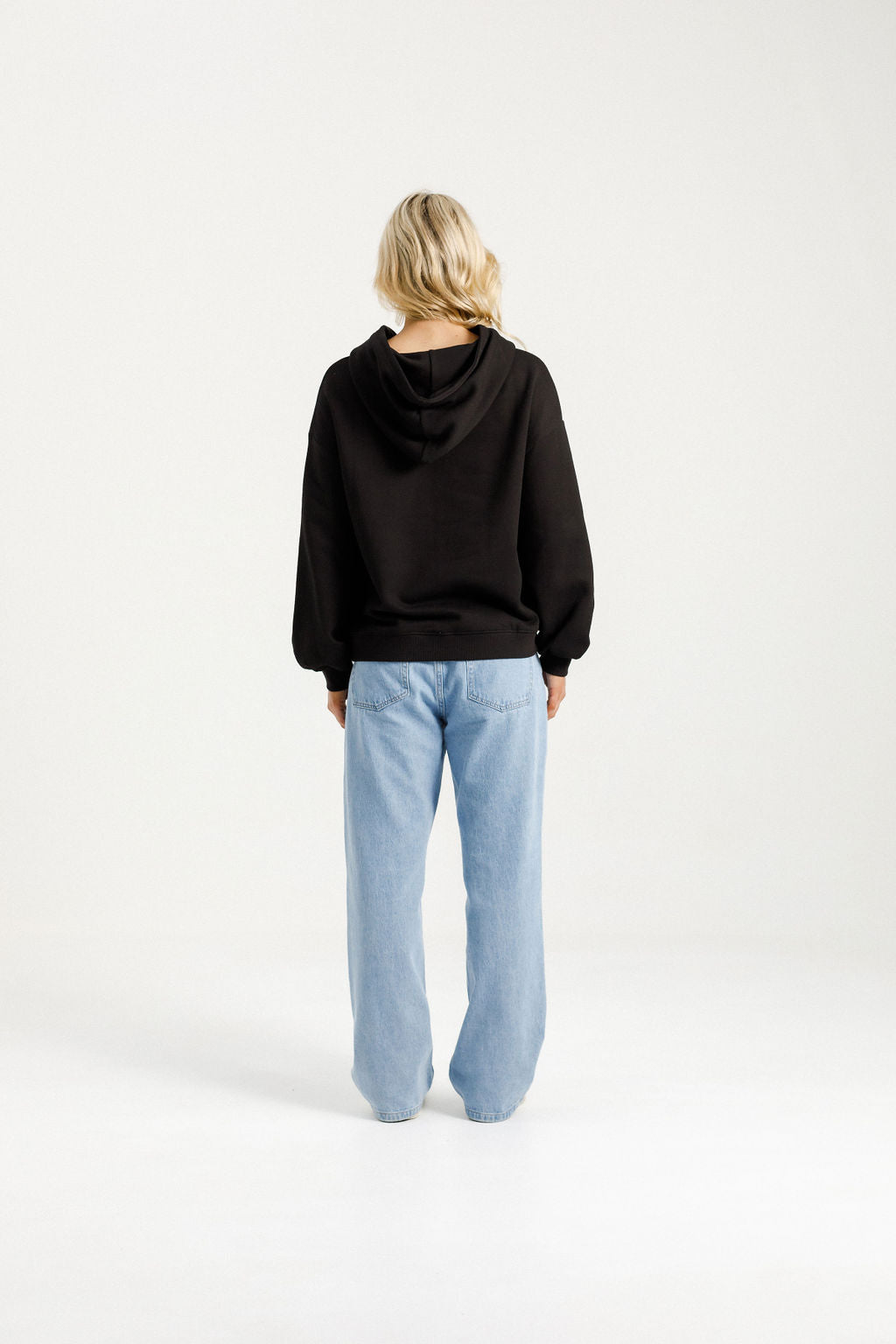 Elliot Hoodie - Alpine Weight - Black with Gold X
