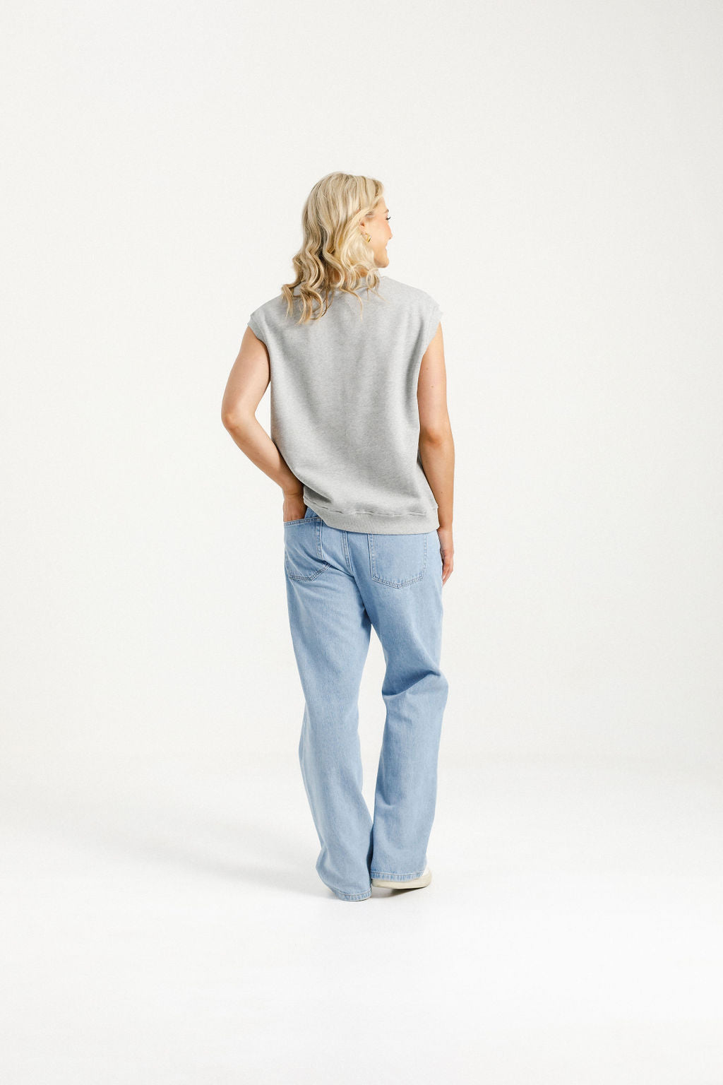 Sailor Tee - Alpine Weight - Grey Marle with Silver X