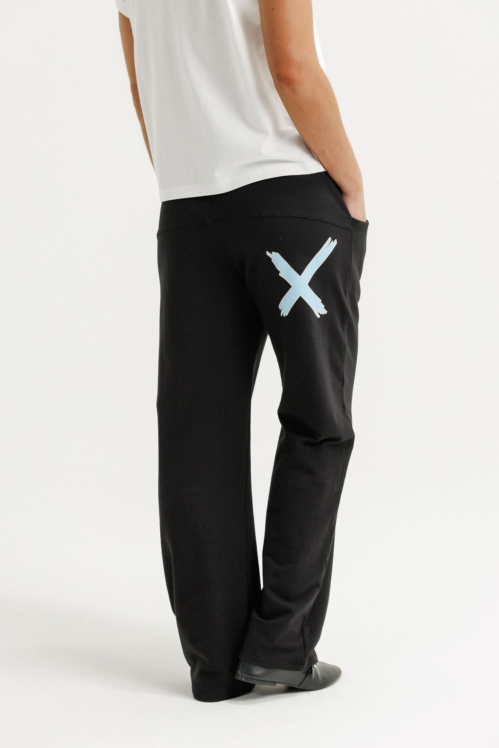 Coming Soon - Avenue Pants - Black with Sapphire/Ivory X