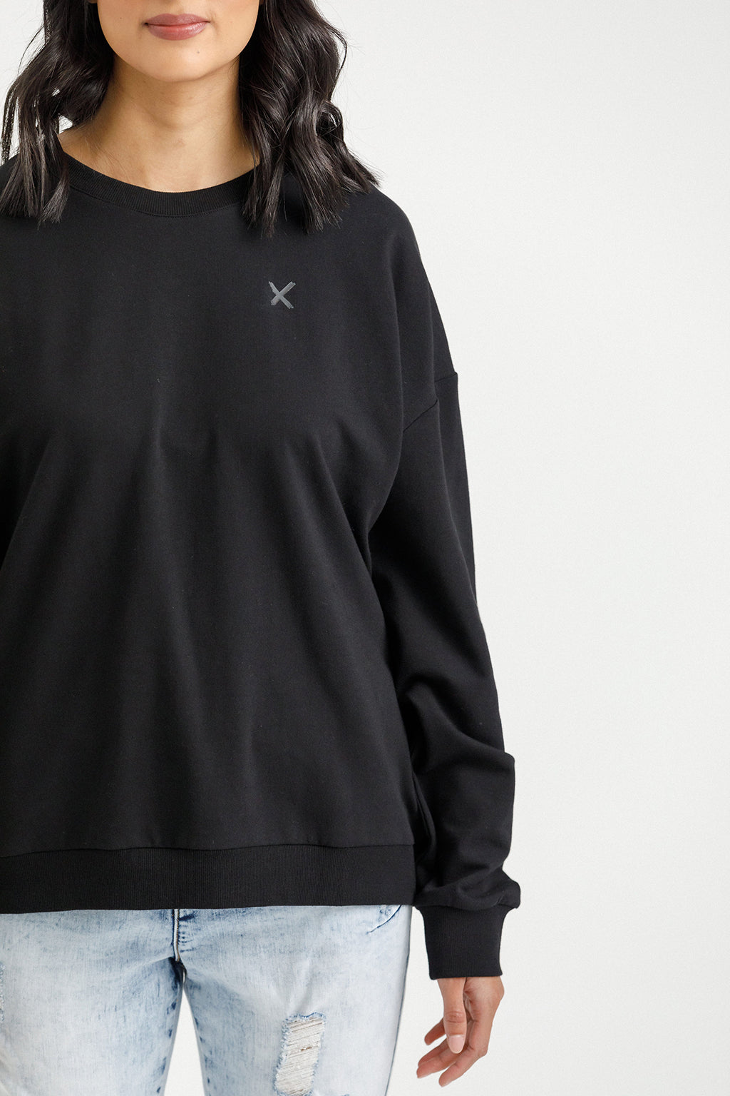 Kayla Crew - Black with Mini X