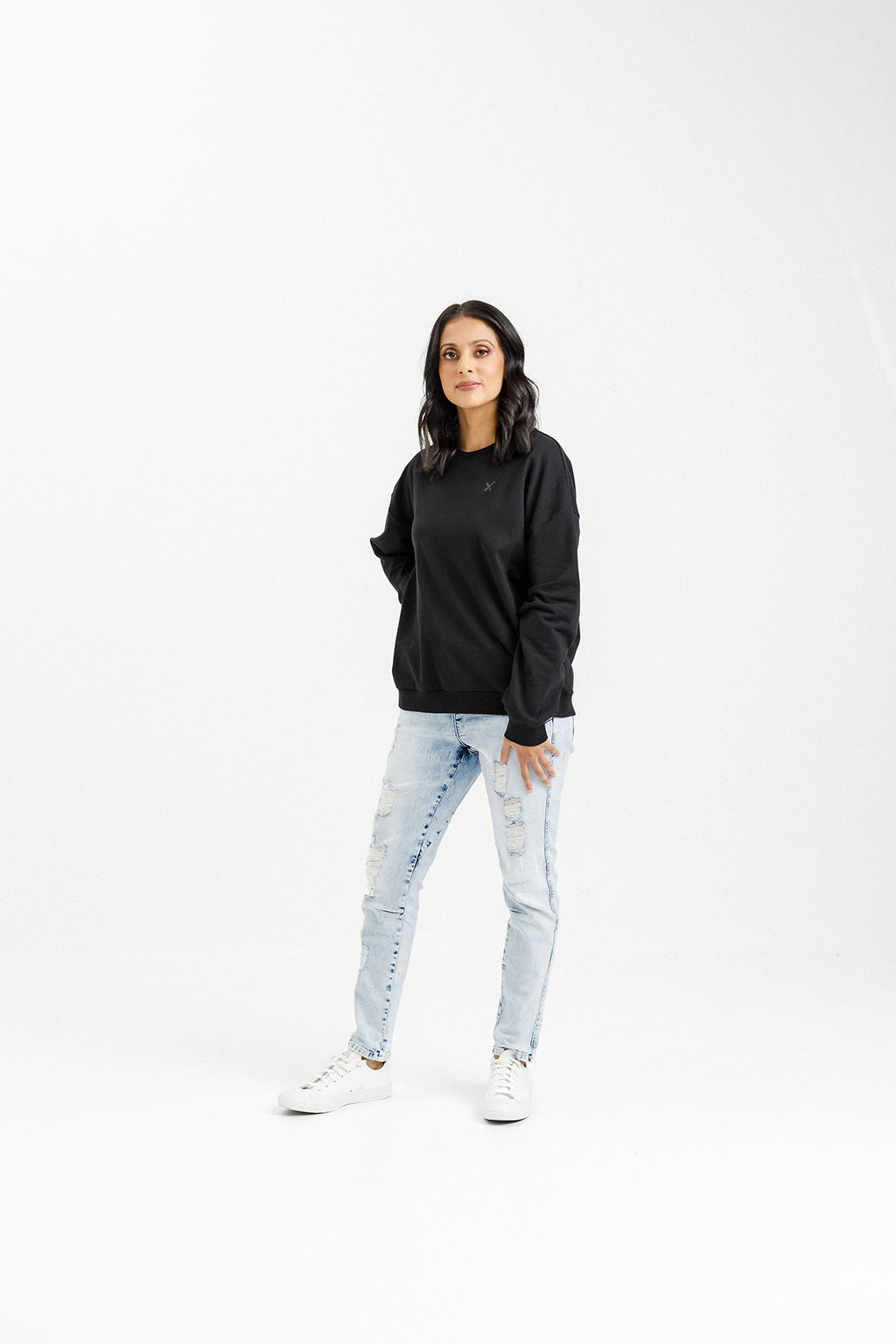 Kayla Crew - Black with Mini X