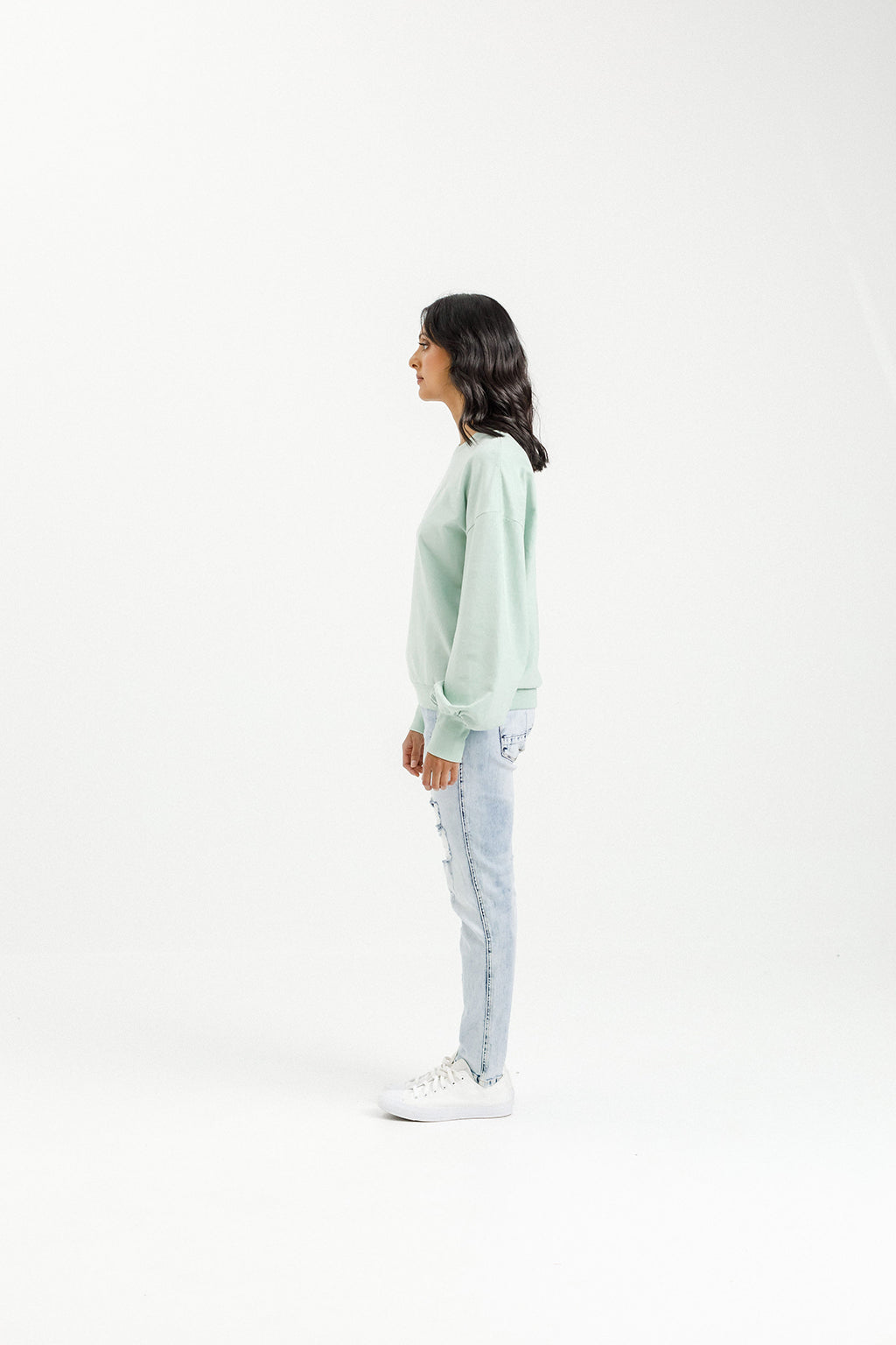 Laylah Crew - Seafoam with Mini X