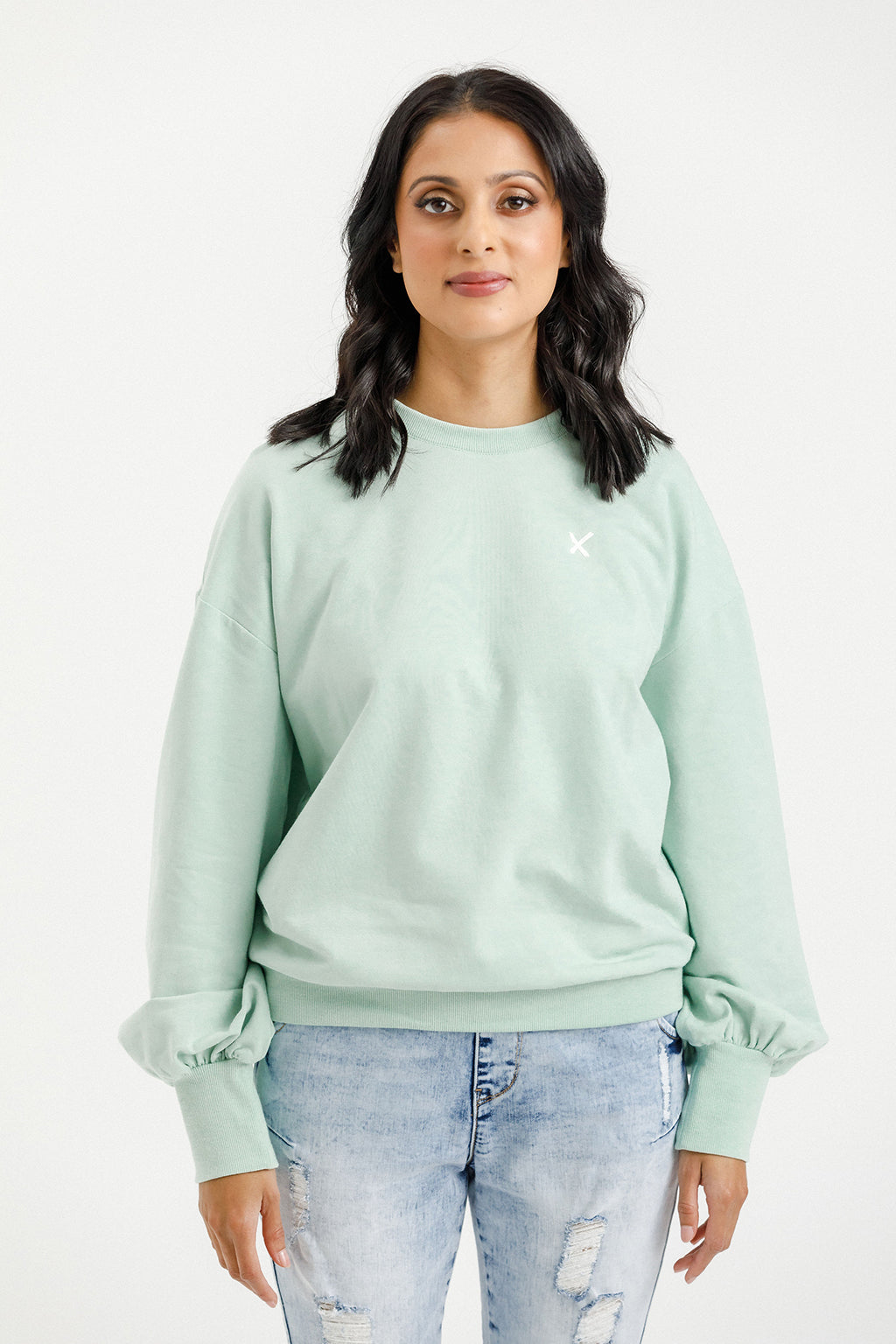 Laylah Crew - Seafoam with Mini X
