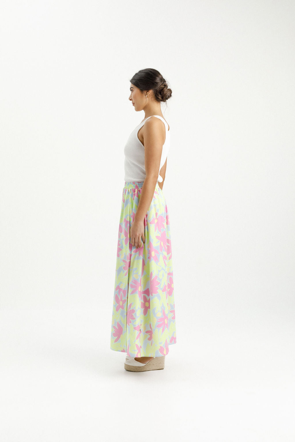 Elise Skirt - Lime Daisies