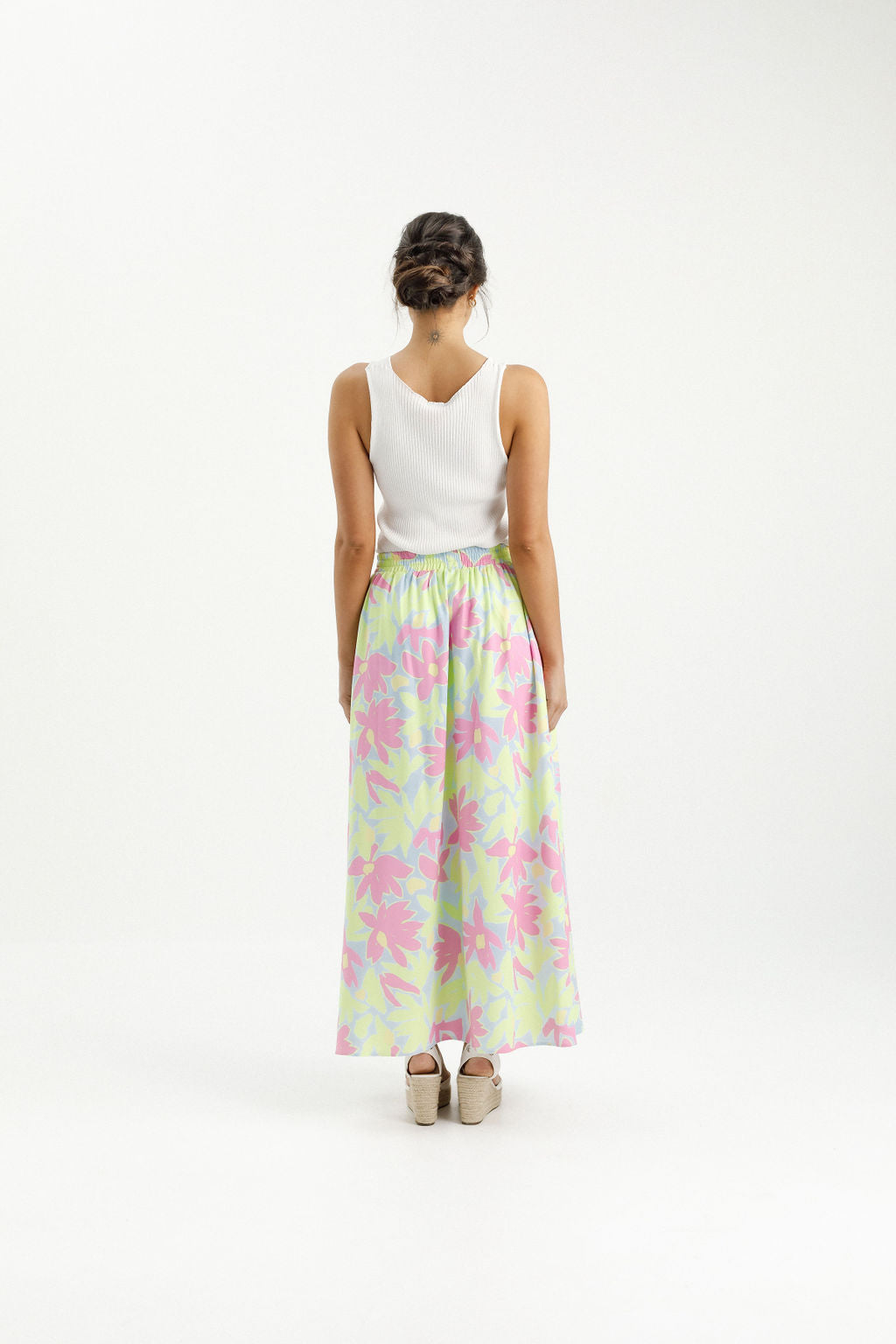 Elise Skirt - Lime Daisies