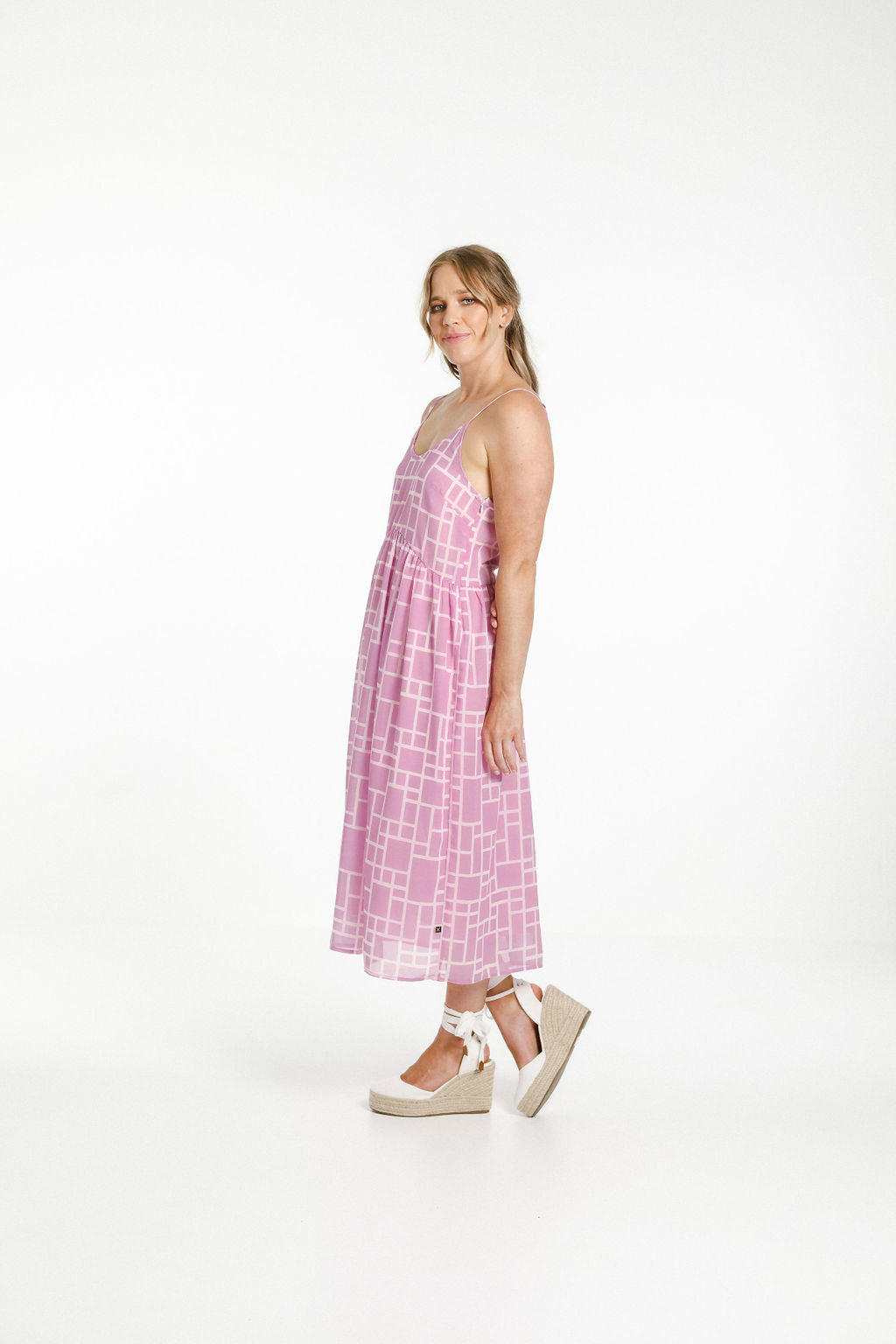 Adaline Dress - Pink Bloom Print