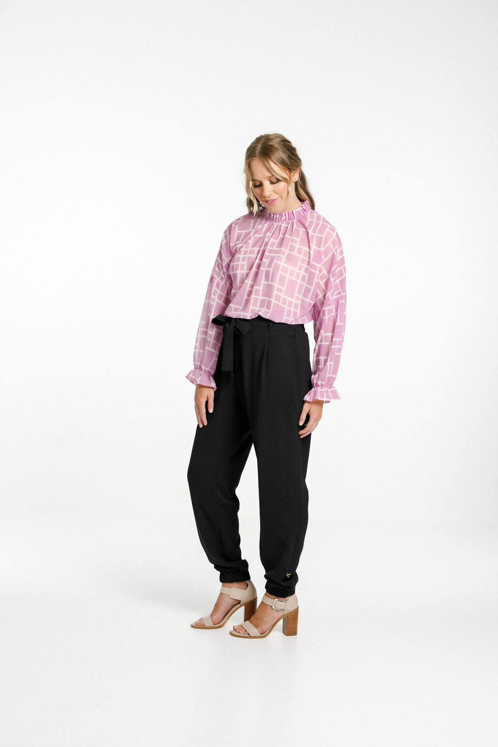 Flynn Top - Pink Bloom Print